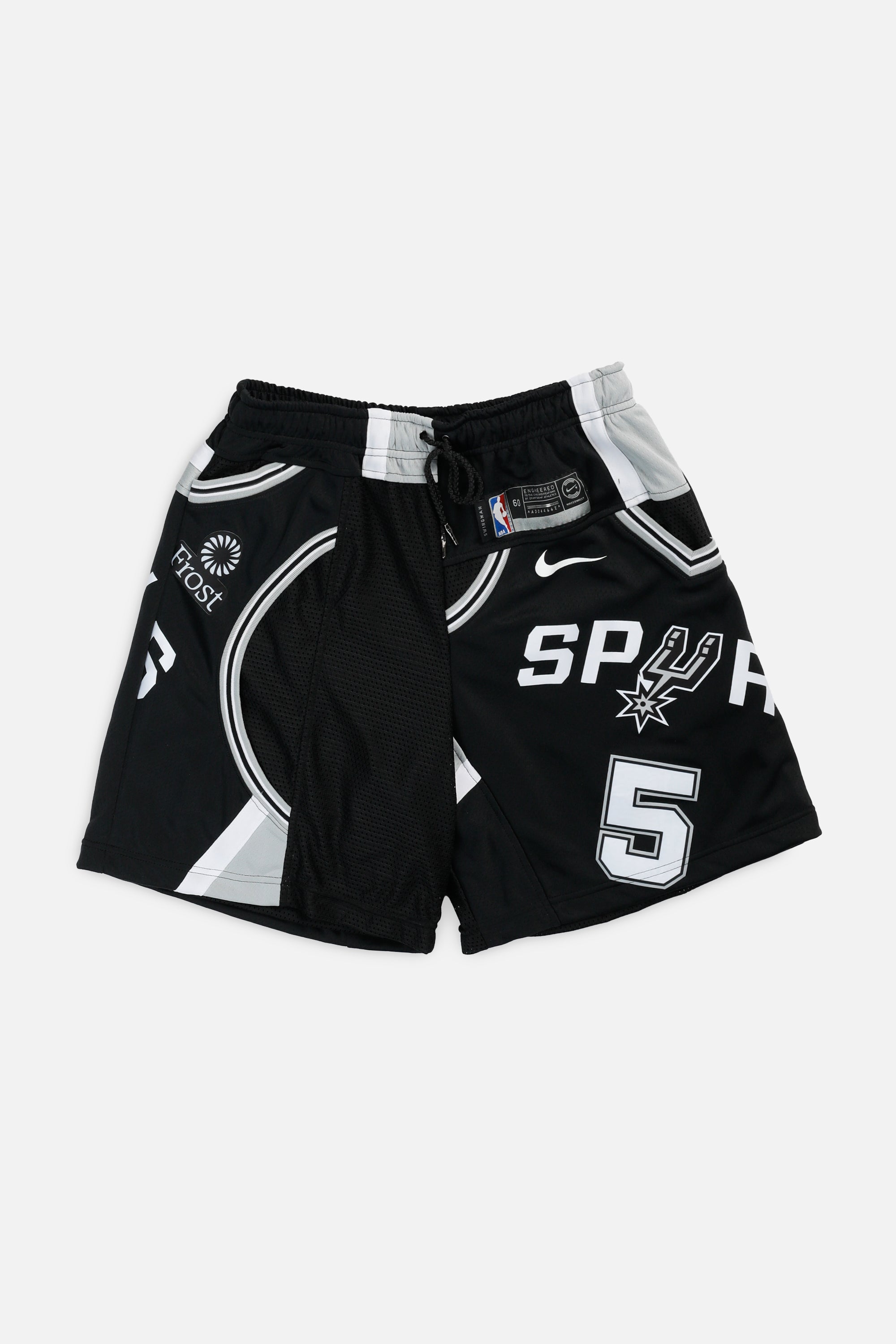 Unisex Rework San Antonio Spurs NBA Jersey Shorts - M-BOTTOMS-NBA-Women's M - Men's S-Frankie Collective Rare Vintage Streetwear Reworks