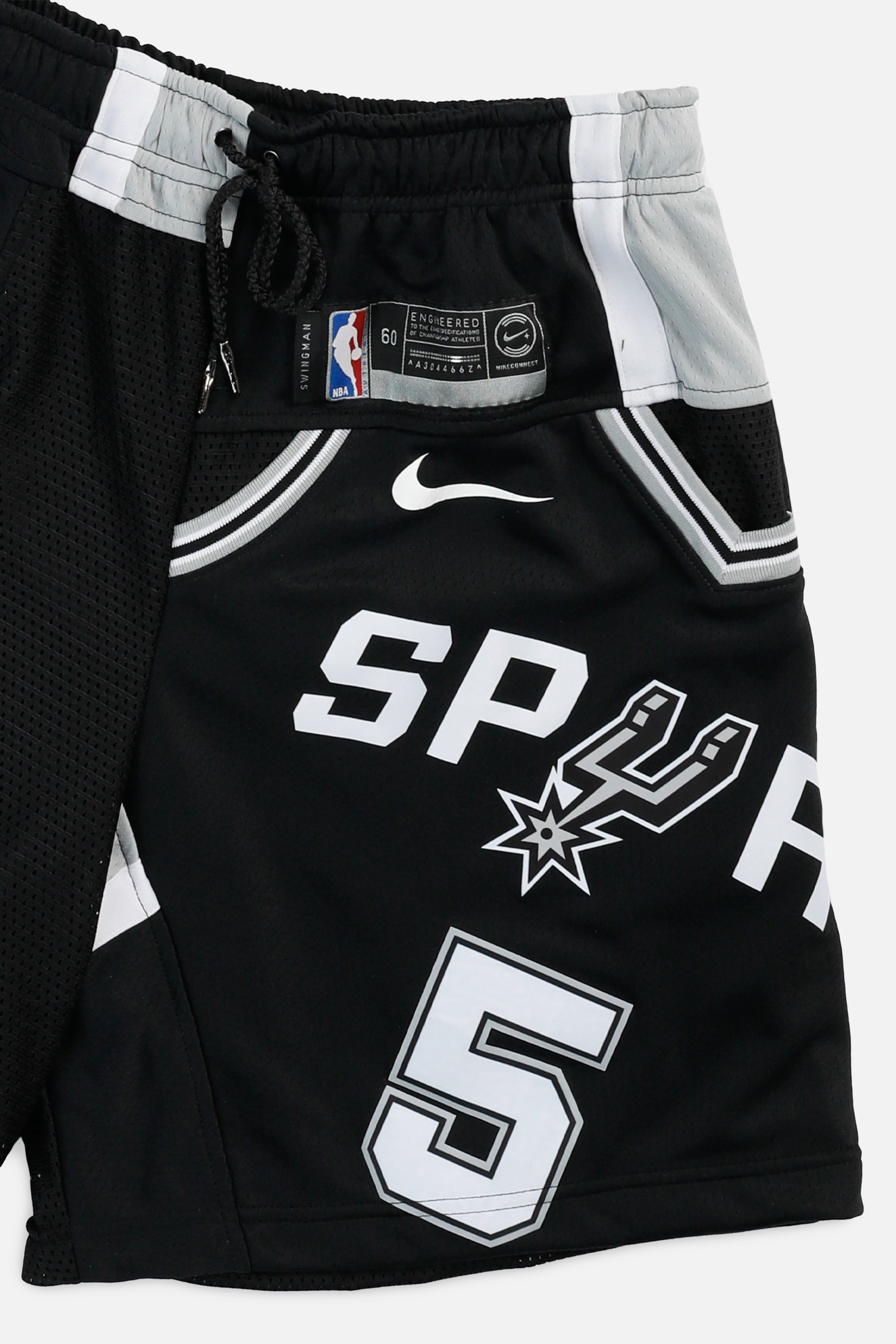 Unisex Rework San Antonio Spurs NBA Jersey Shorts - M-BOTTOMS-NBA-Women's M - Men's S-Frankie Collective Rare Vintage Streetwear Reworks