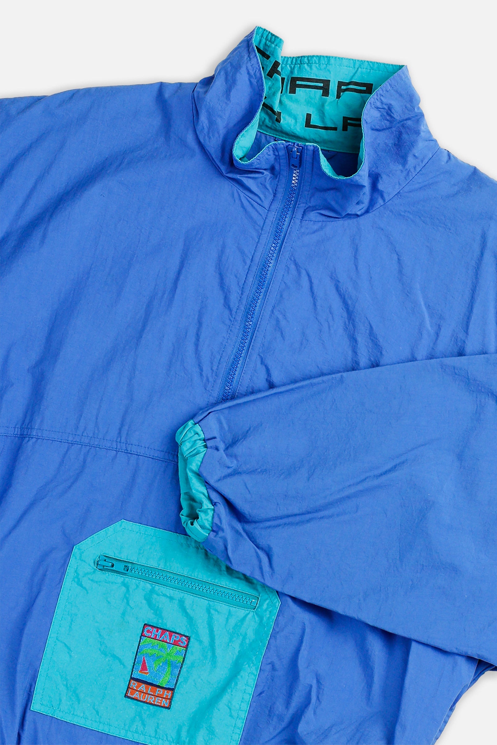 Vintage Chaps Windbreaker Jacket - L-JACKETS-vendor-unknown-L-Frankie Collective Rare Vintage Streetwear Reworks