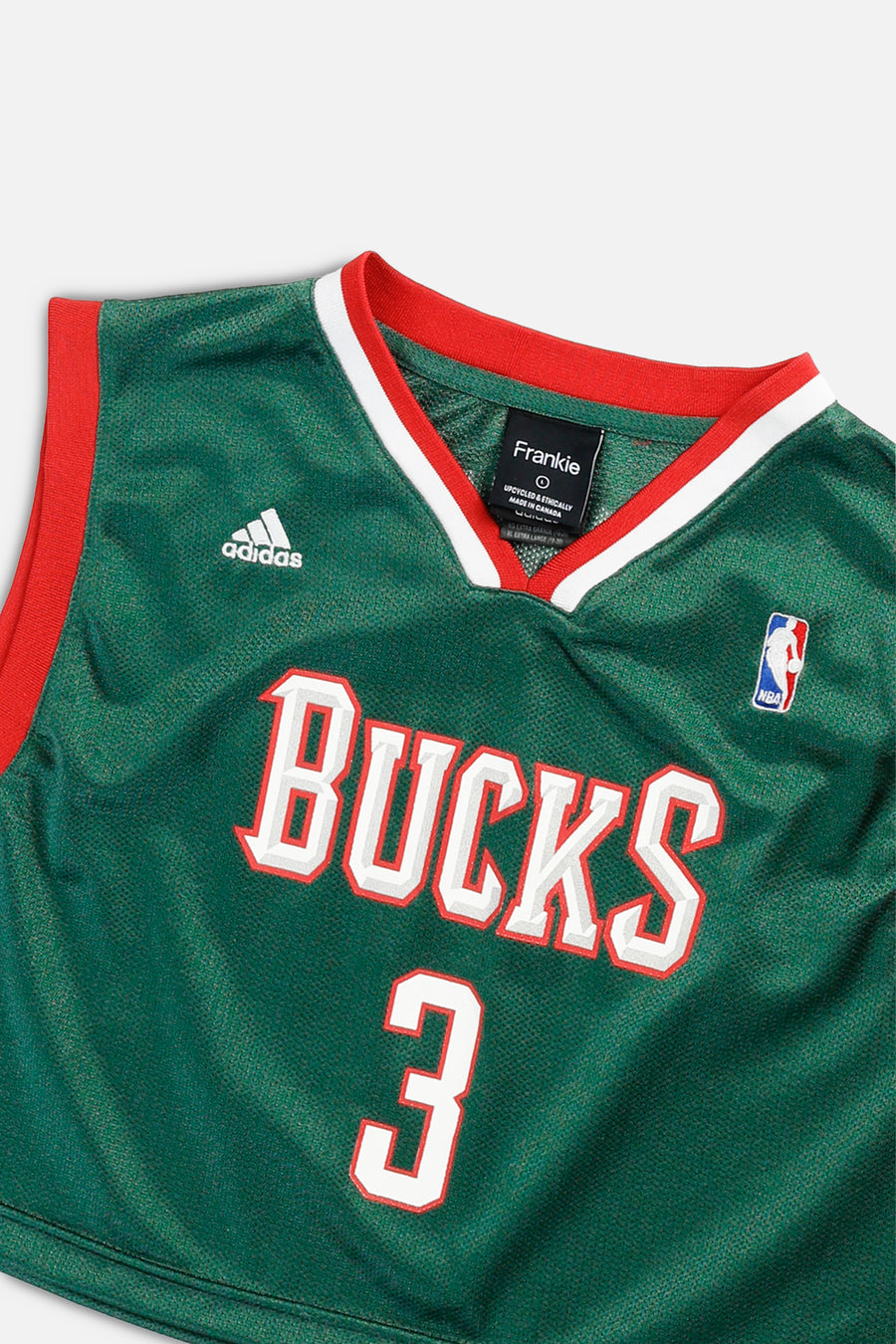 Rework Milwaukee Bucks NBA Crop Jersey - L