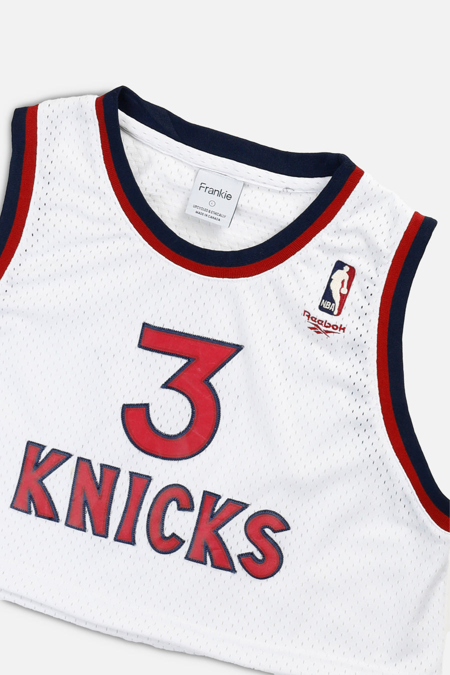 Rework NY Knicks NBA Crop Jersey - L