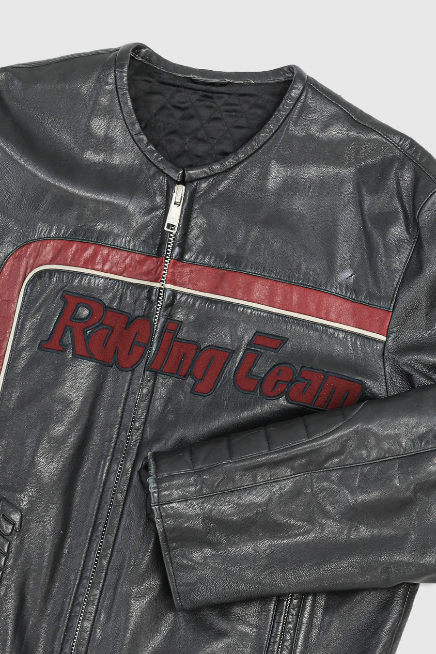 Vintage Racing Leather Jacket - M
