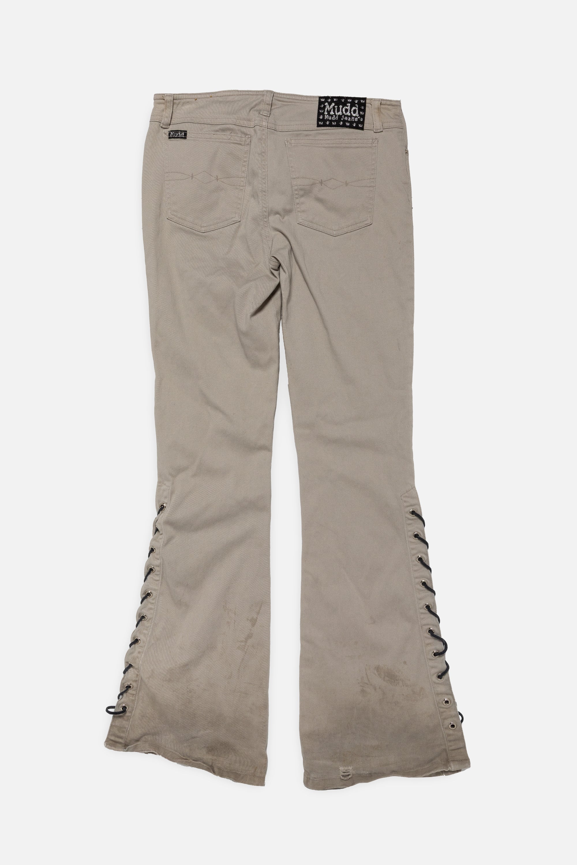 Vintage Y2K Lace-Up Flare Jeans