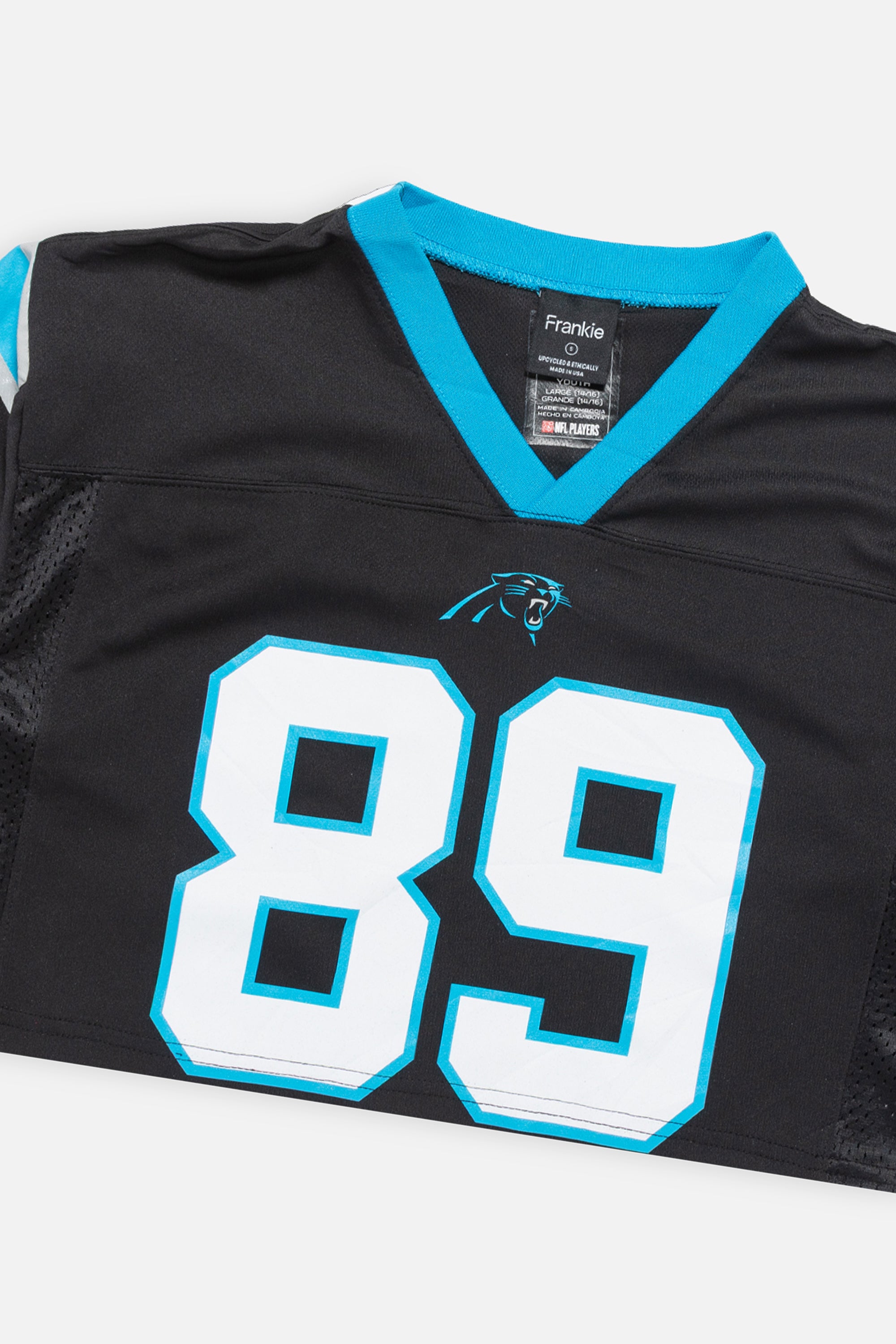 Rework Carolina Panthers Crop Jersey