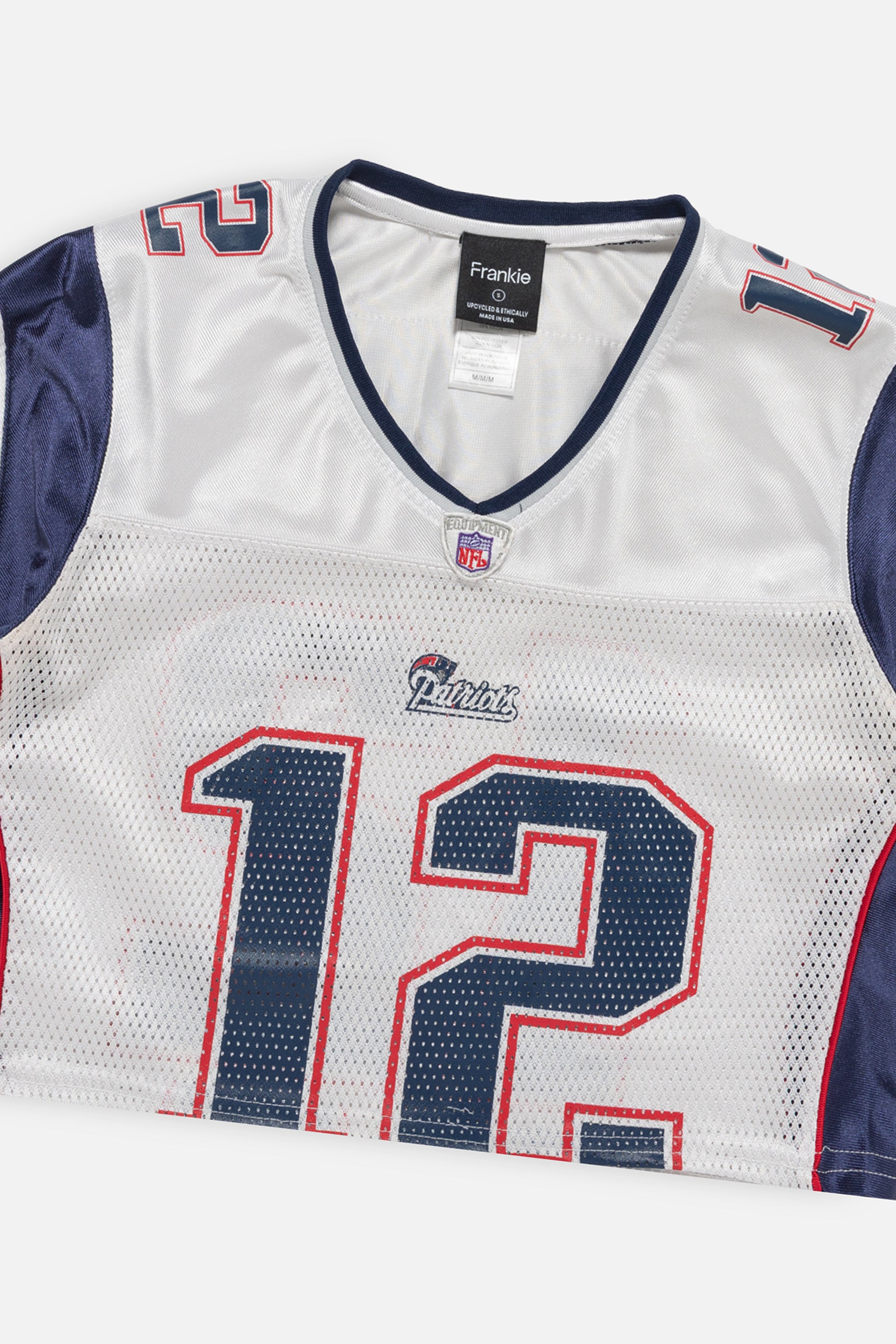 Rework New England Patriots Crop Jersey