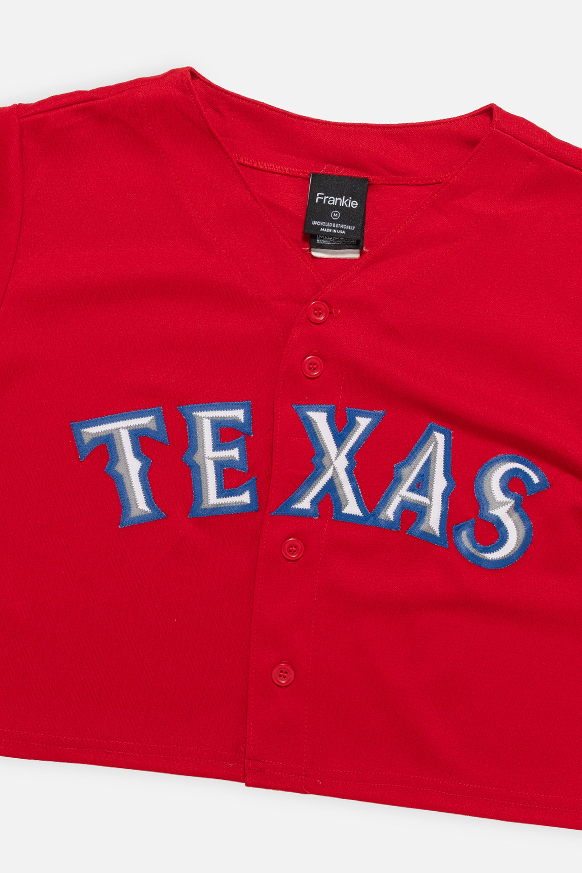 Rework Texas Rangers Crop Jersey