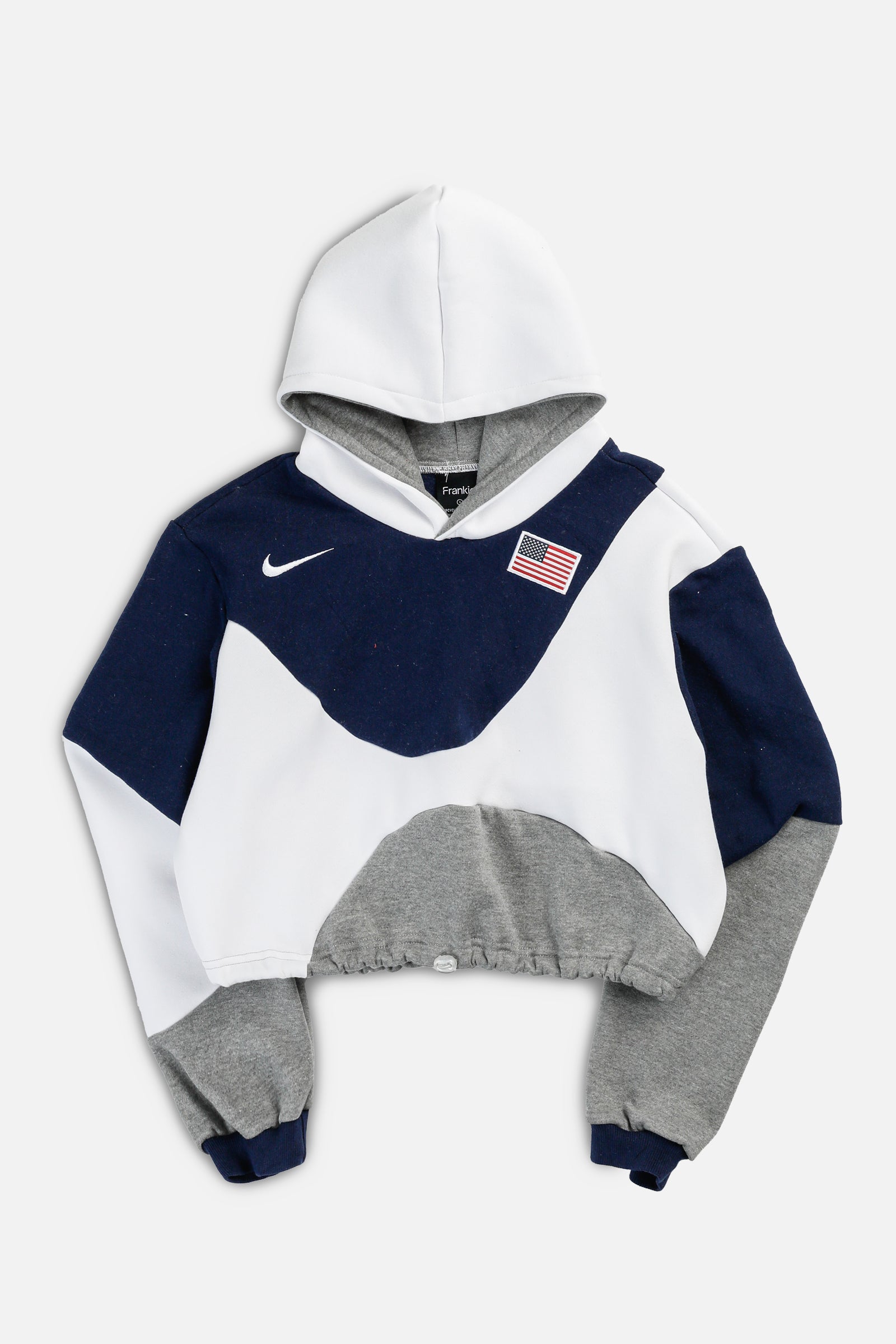 Rework Nike Wave Crop Sweatshirt - S-SWEATERS-Nike-S-Frankie Collective Rare Vintage Streetwear Reworks