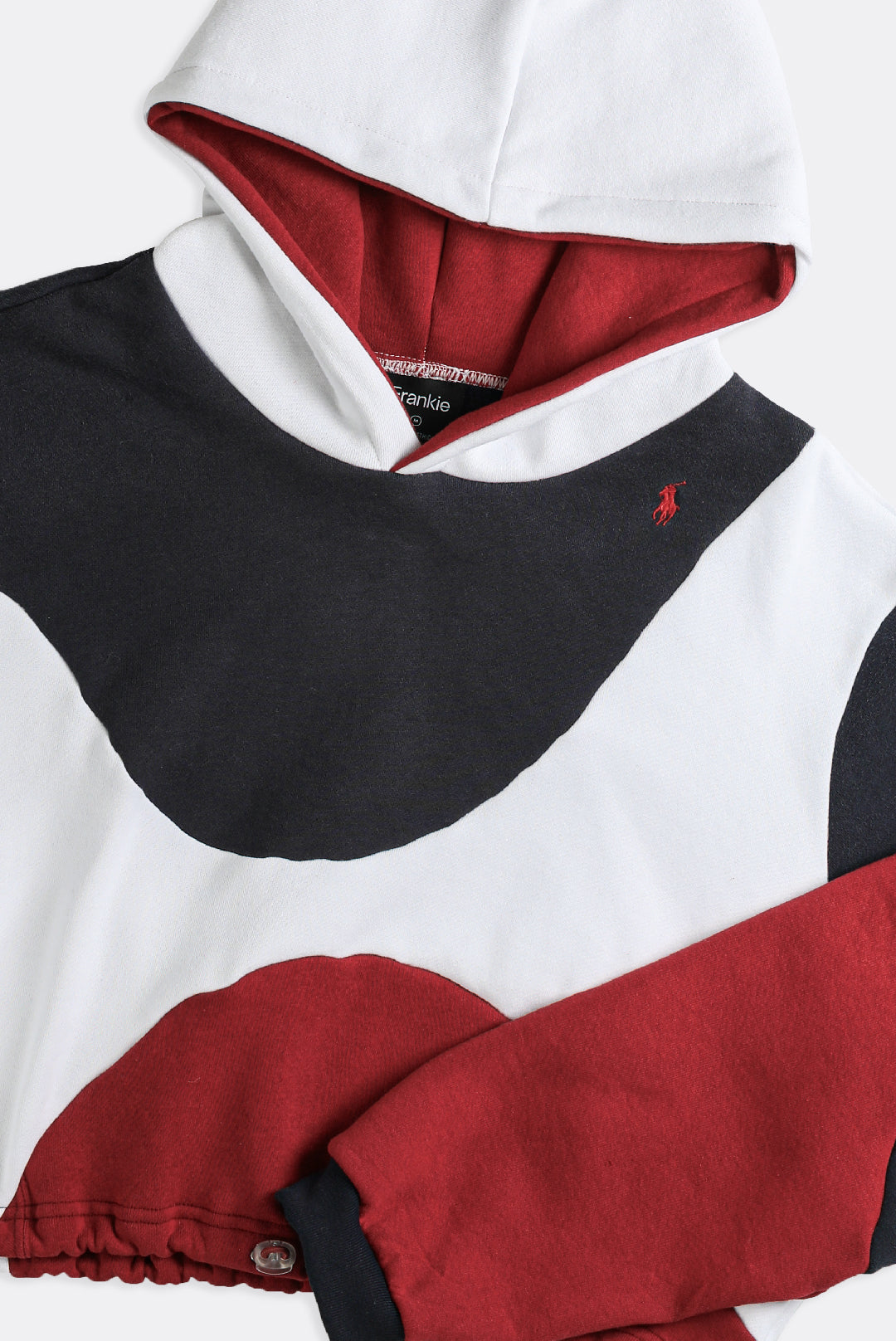 Rework Wave Crop Sweatshirt - M-SWEATERS-vendor-unknown-Frankie Collective Rare Vintage Streetwear Reworks