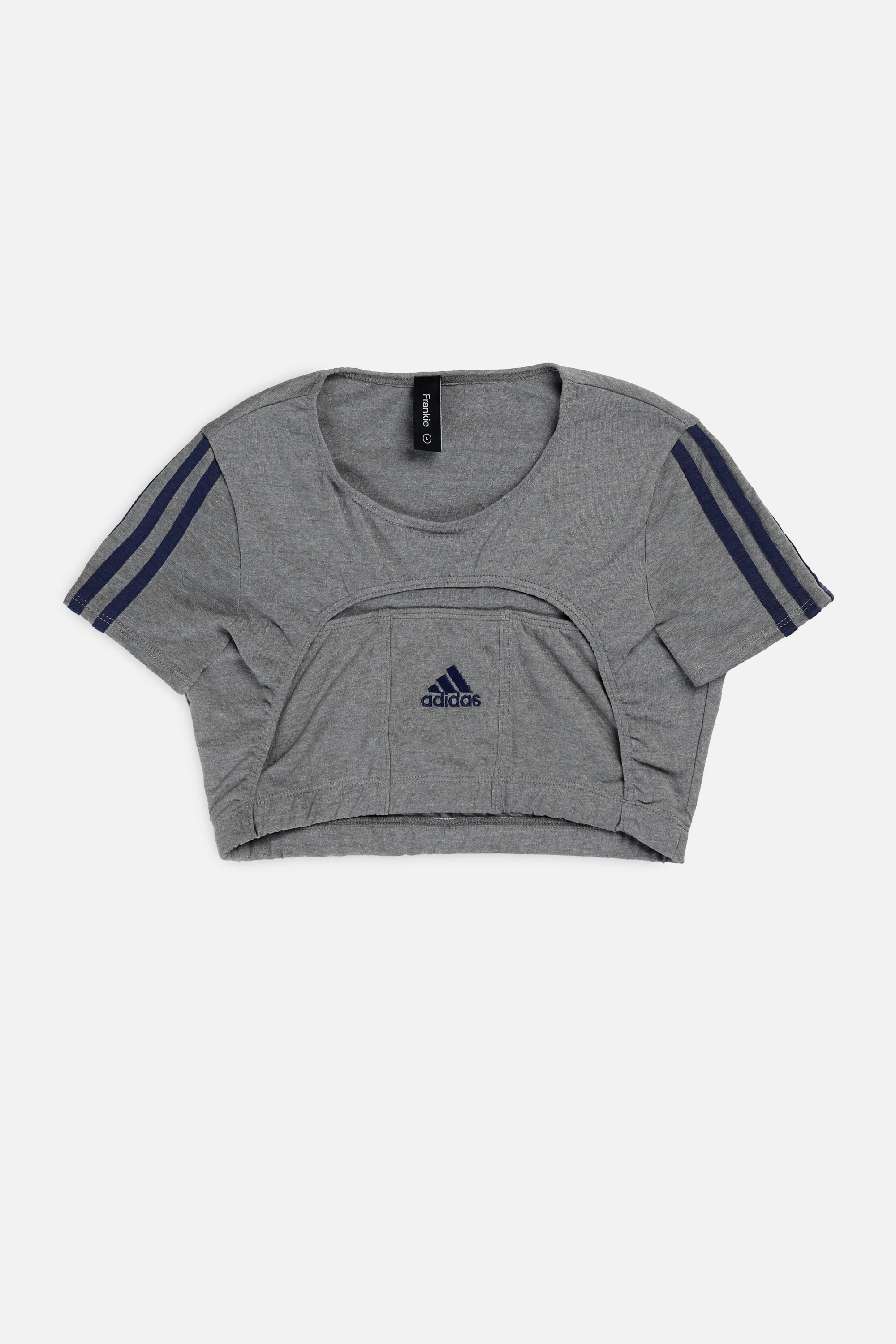 Rework Adidas Cut Out Tee - L-TOPS-Adidas-L-Frankie Collective Rare Vintage Streetwear Reworks