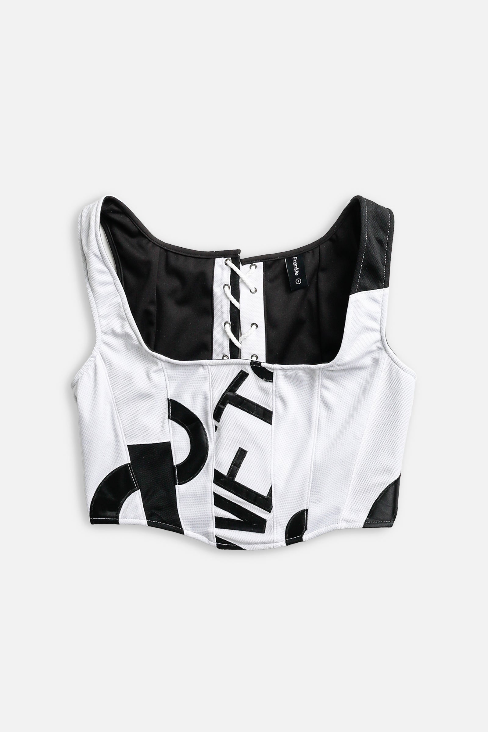 Rework Brooklyn Nets NBA Corset - S-TOPS-NBA-S-Frankie Collective Rare Vintage Streetwear Reworks