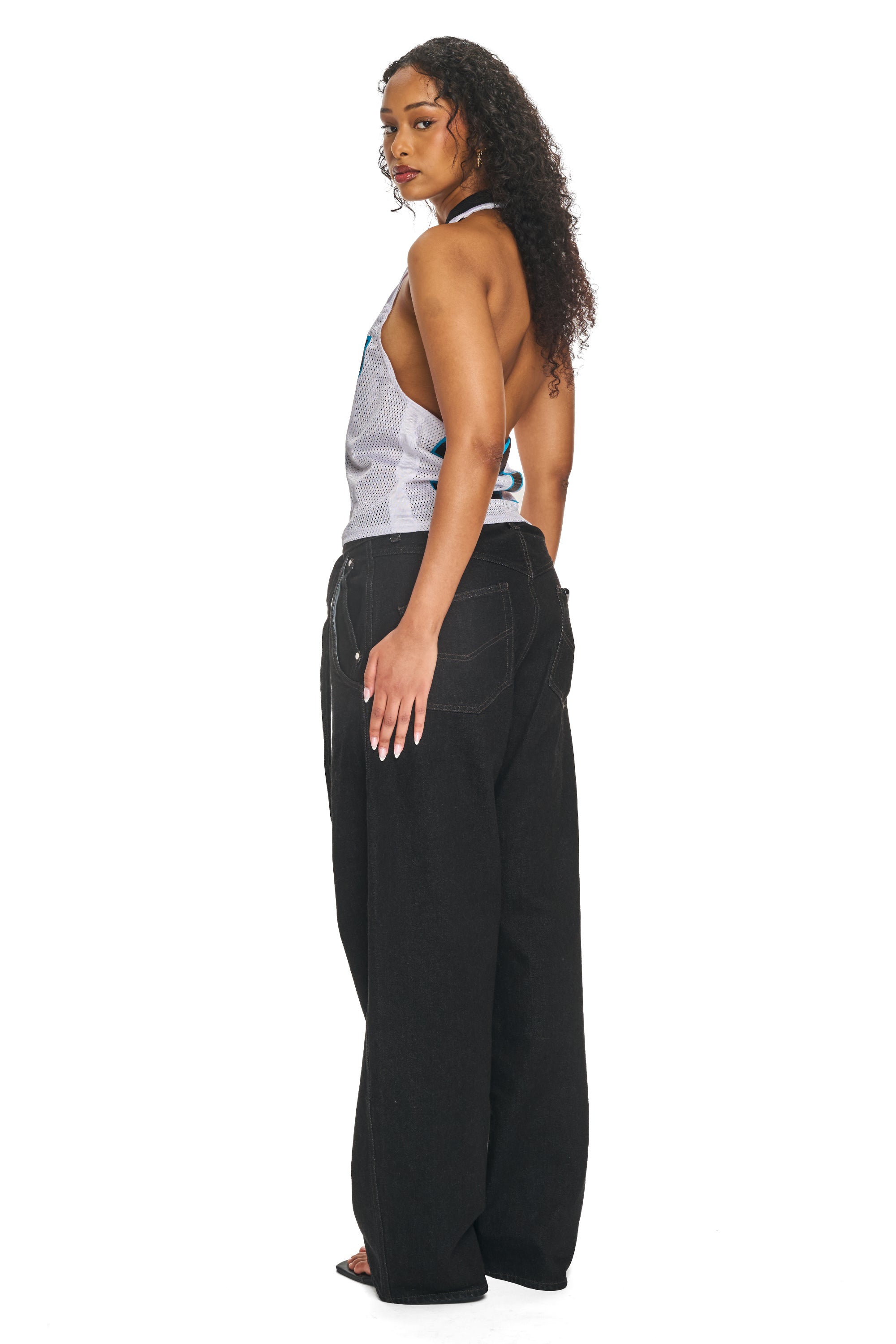 Rework Carolina Panthers Halter Top-NFL-Frankie Collective-Rework-Vintage-Streetwear