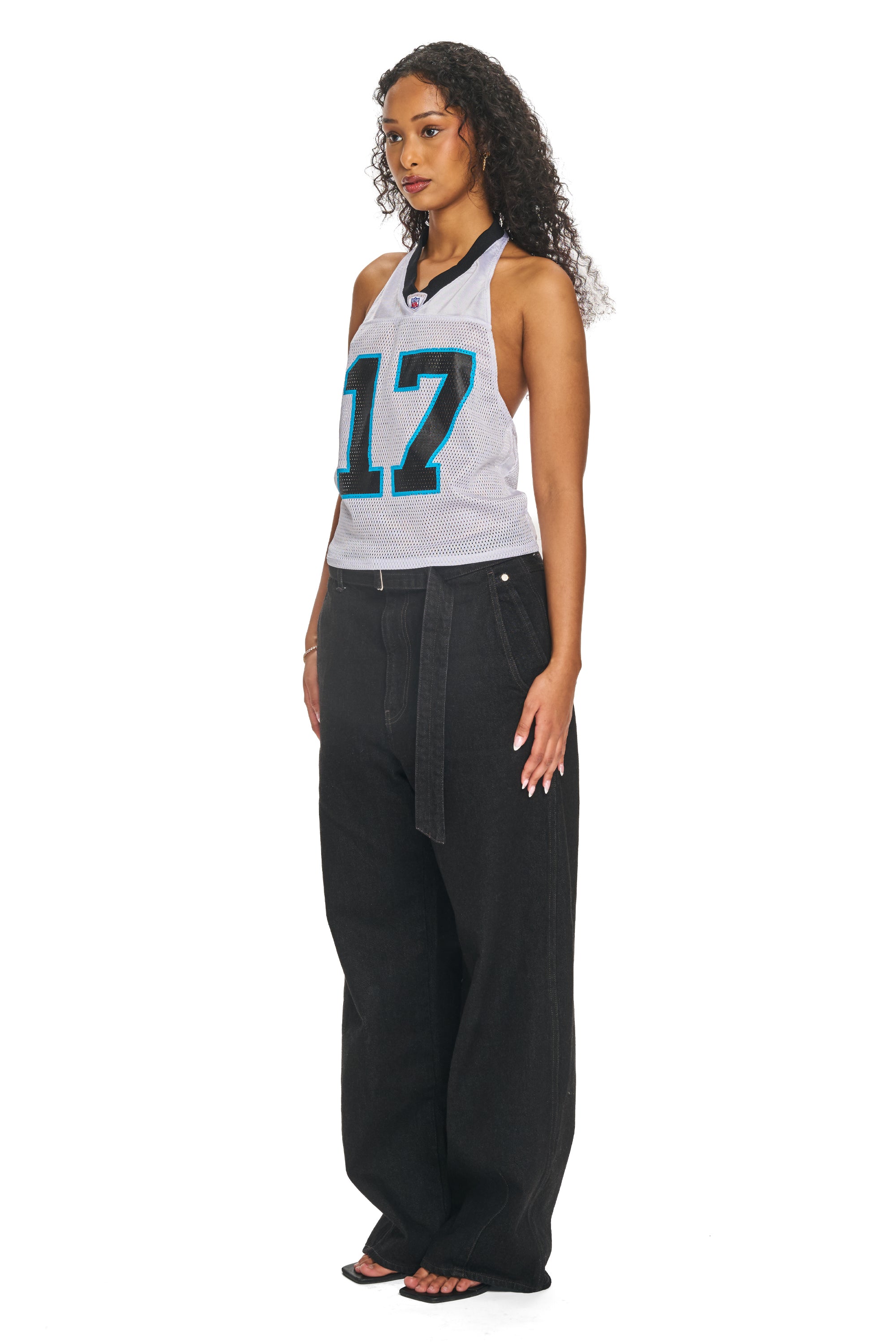 Rework Carolina Panthers Halter Top-NFL-Frankie Collective-Rework-Vintage-Streetwear