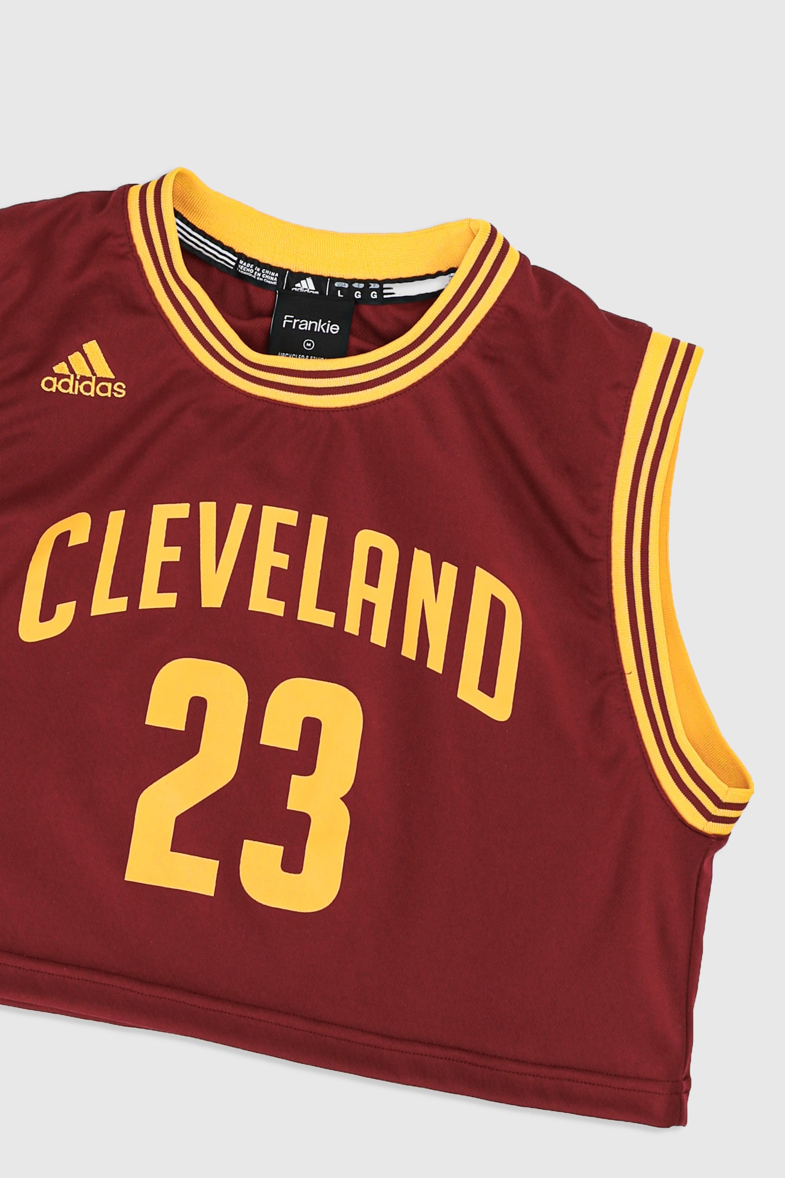 Rework Cavaliers James Crop Jersey - XS, M, L, XL-JERSEYS-NBA-XS-Frankie Collective Rare Vintage Streetwear Reworks