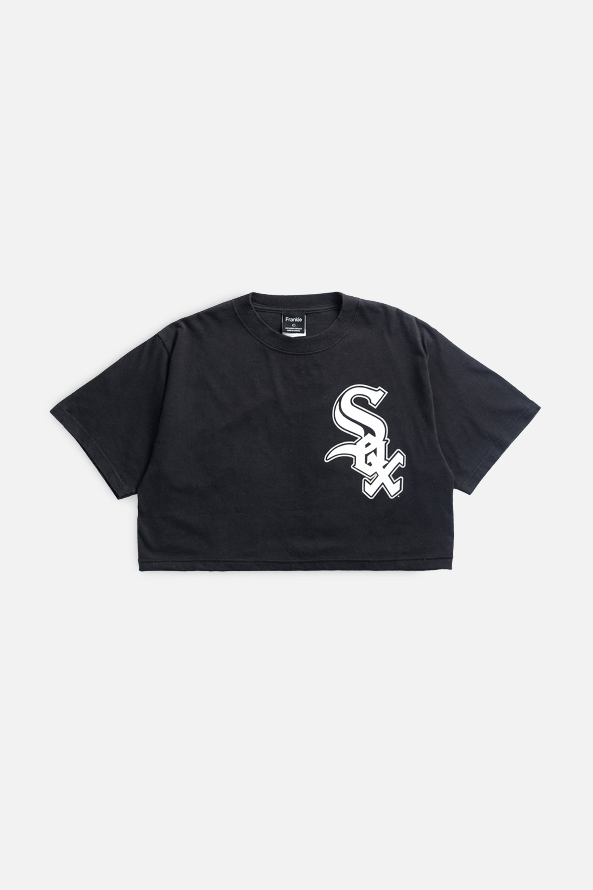 Rework Chicago White Sox MLB Crop Tee - L-TOPS-MLB-L-Frankie Collective Rare Vintage Streetwear Reworks