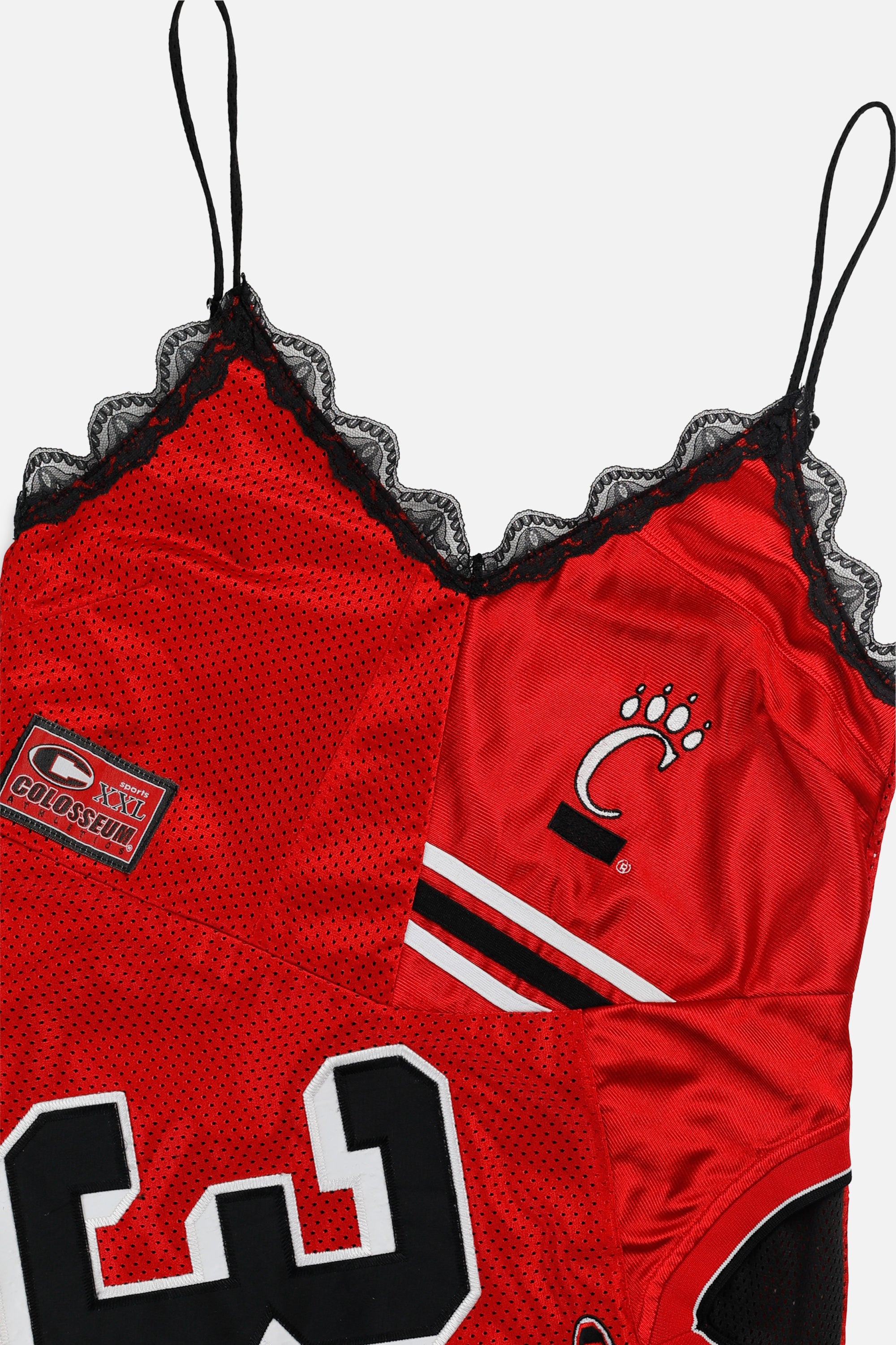 Rework Cincinnati Bearcats NCAA Lace Dress - L-DRESSES-NCAA-L-Frankie Collective Rare Vintage Streetwear Reworks