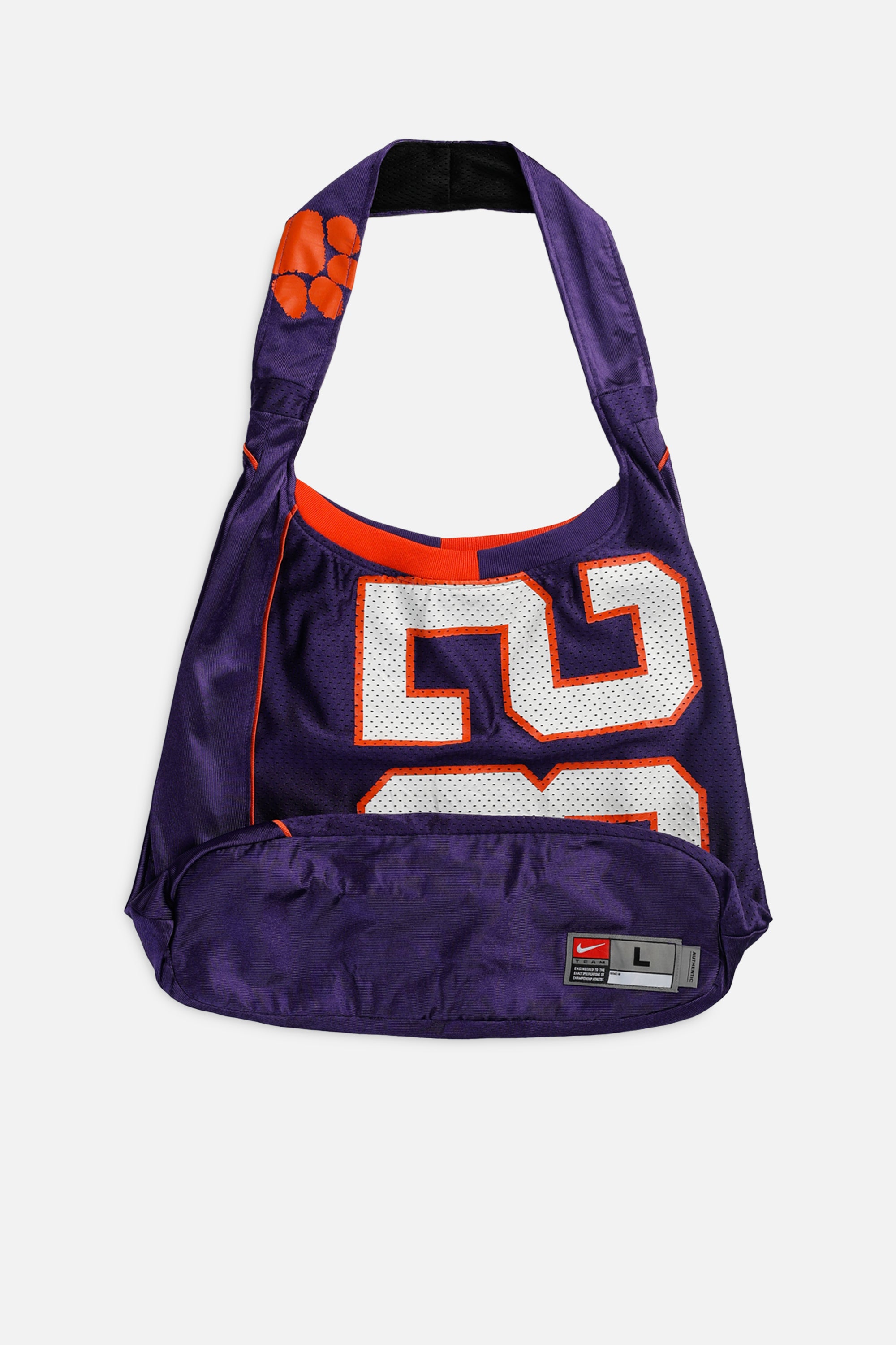 Rework Clemson Tigers NCAA Tote Bag-BAGS-NCAA-Frankie Collective Rare Vintage Streetwear Reworks