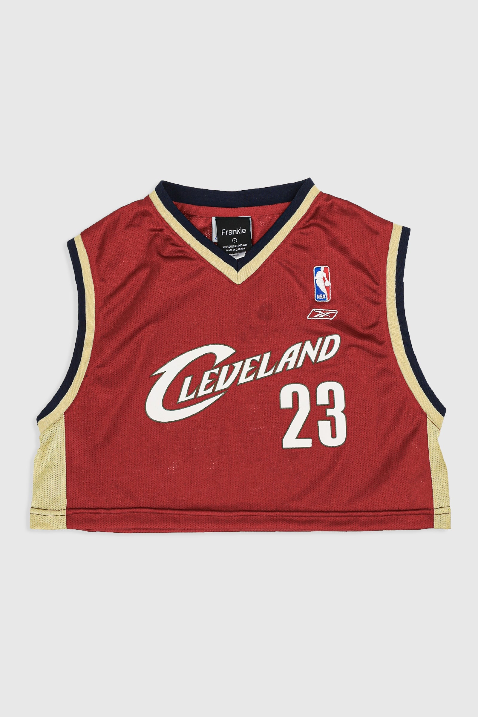 Rework Cleveland Cavaliers Crop Jersey - S, M-JERSEYS-NBA-S-Frankie Collective Rare Vintage Streetwear Reworks