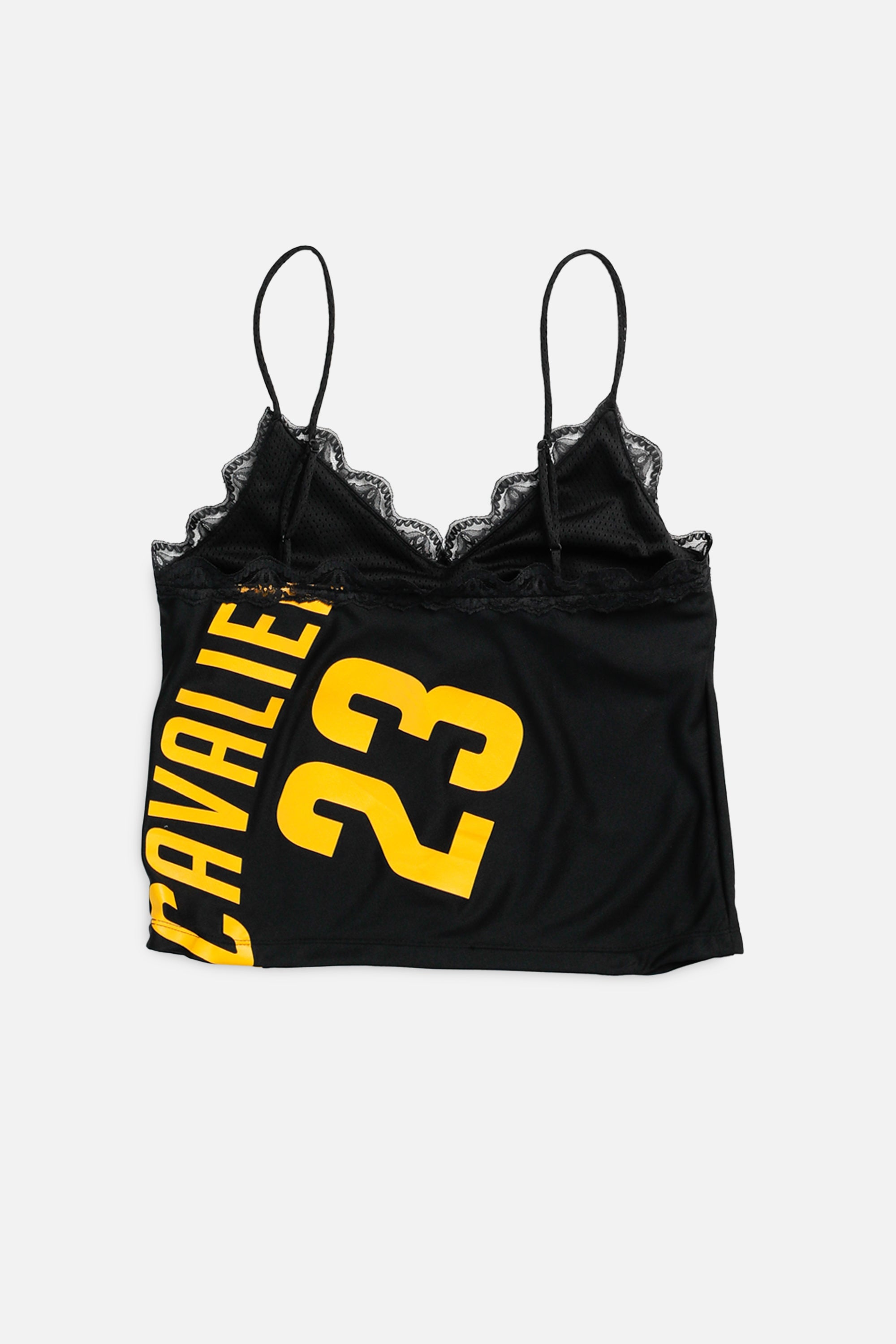 Rework Cleveland Cavaliers NBA Lace Tank - S-TOPS-NBA-S-Frankie Collective Rare Vintage Streetwear Reworks