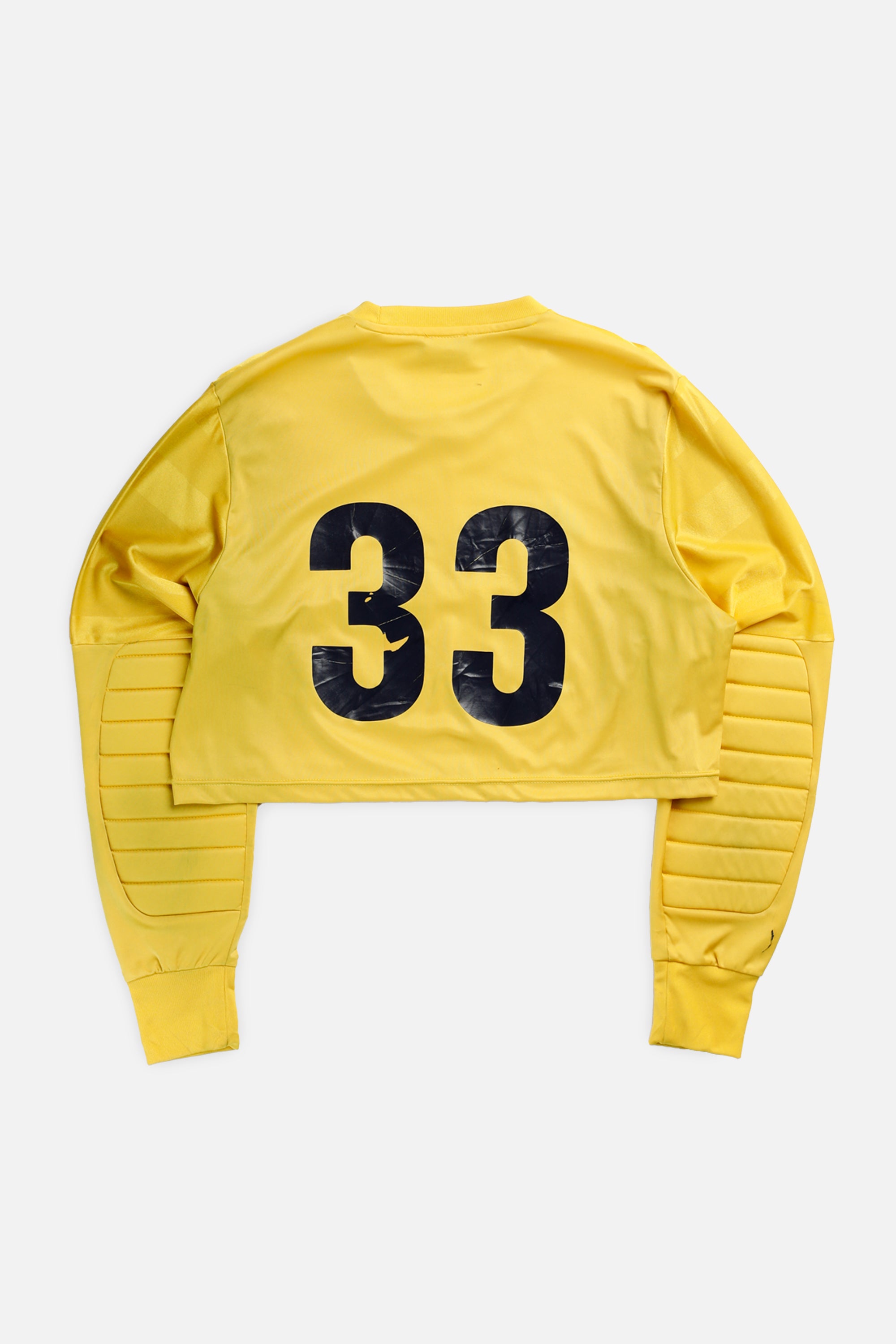 Rework Crop Adidas Soccer Goalie Jersey - L-JERSEYS-vendor-unknown-L-Frankie Collective Rare Vintage Streetwear Reworks