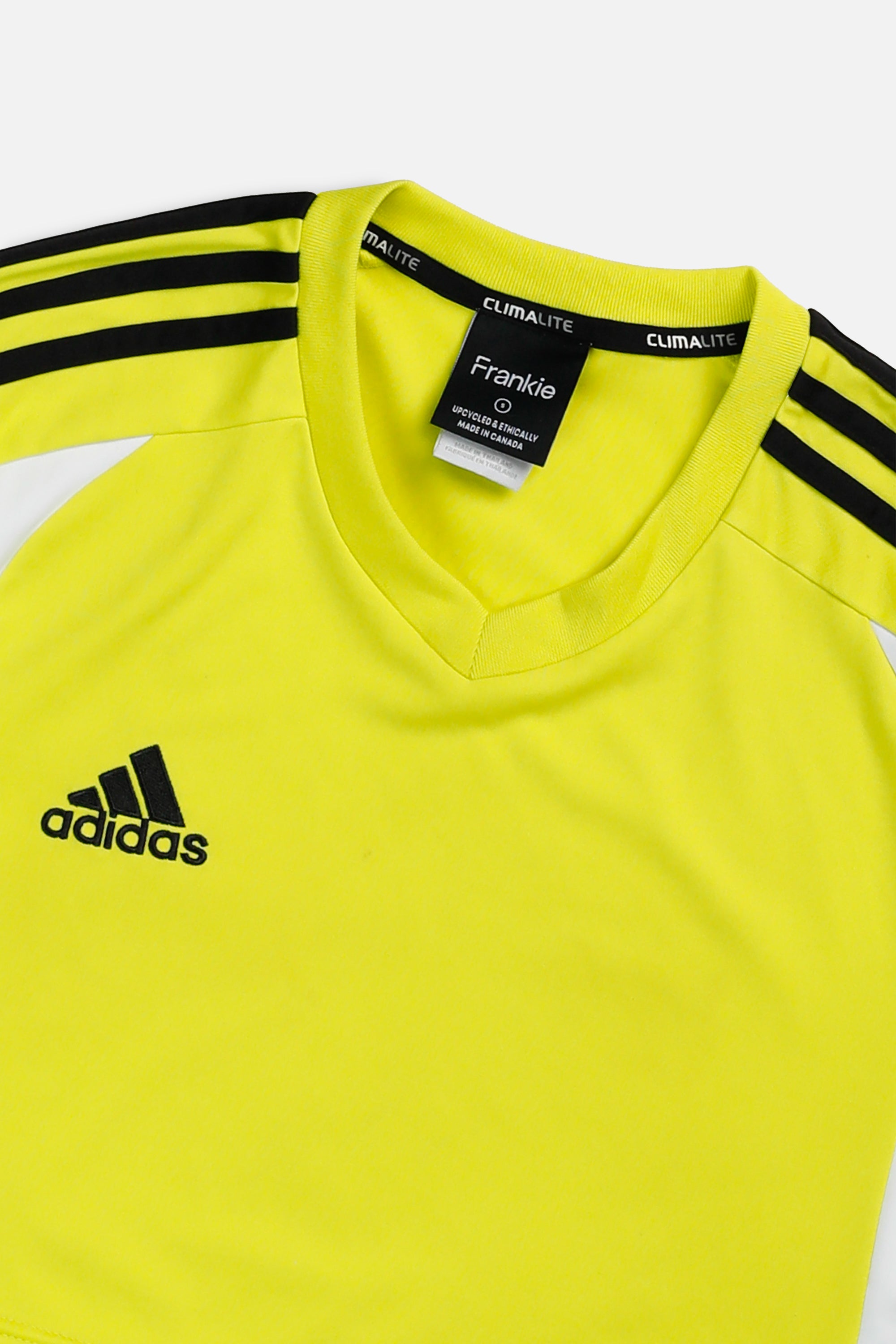 Rework Crop Adidas Soccer Jersey - S-JERSEYS-Adidas-S-Frankie Collective Rare Vintage Streetwear Reworks