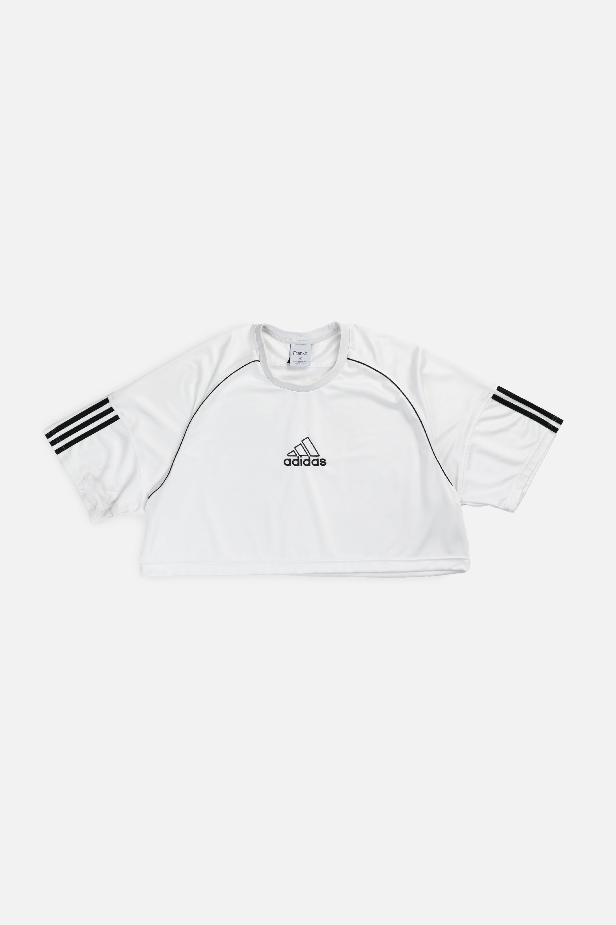 Rework Crop Adidas Soccer Jersey - XL-JERSEYS-Adidas-XL-Frankie Collective Rare Vintage Streetwear Reworks