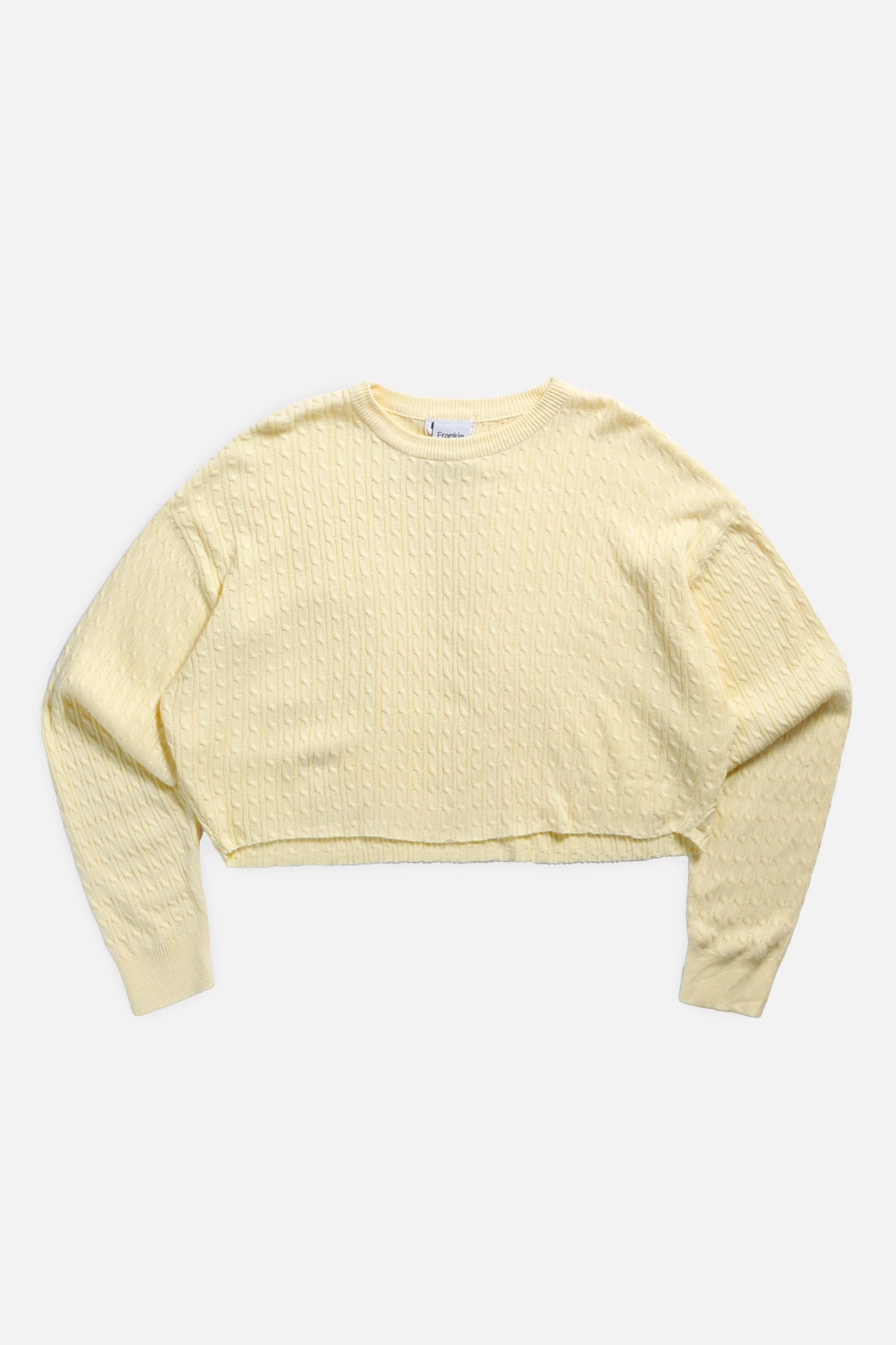 Rework Crop Knit Sweater - XXL-SWEATERS-vendor-unknown-XXL-Frankie Collective Rare Vintage Streetwear Reworks