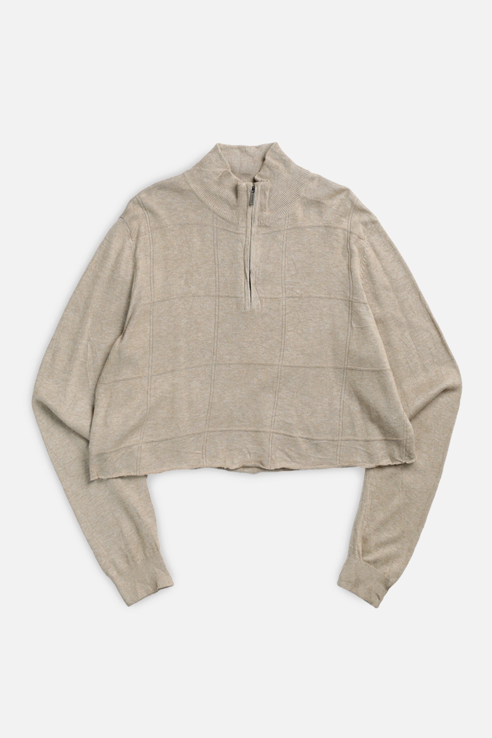 Rework Crop Knit Sweater - XXL-SWEATERS-vendor-unknown-XXL-Frankie Collective Rare Vintage Streetwear Reworks