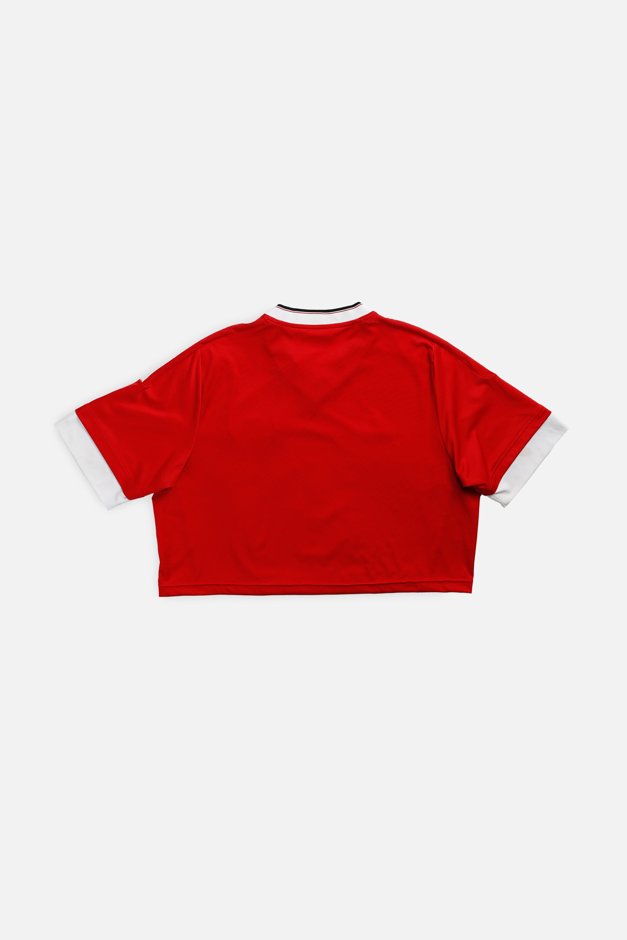 Rework Crop Manchester Soccer Jersey - XL-JERSEYS-vendor-unknown-XL-Frankie Collective Rare Vintage Streetwear Reworks