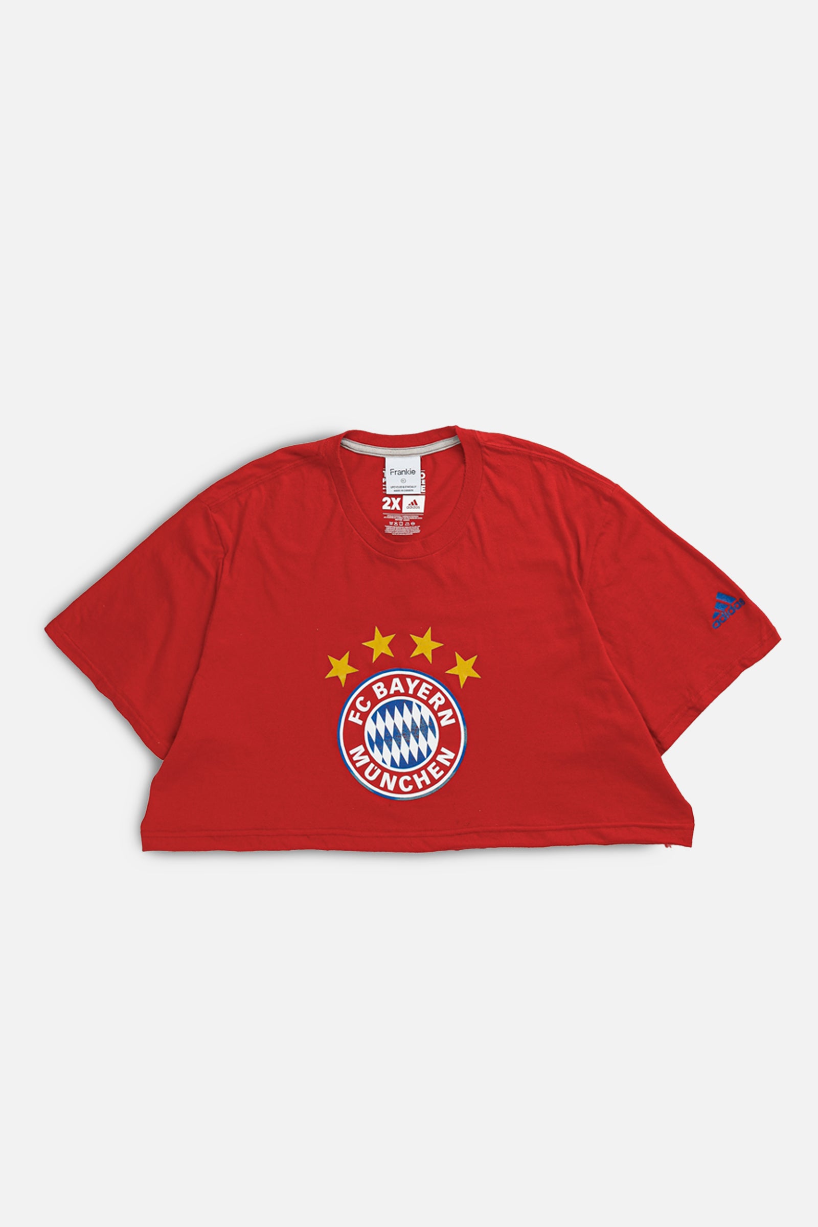 Rework Crop Munich Soccer Tee - XL-JERSEYS-vendor-unknown-XL-Frankie Collective Rare Vintage Streetwear Reworks