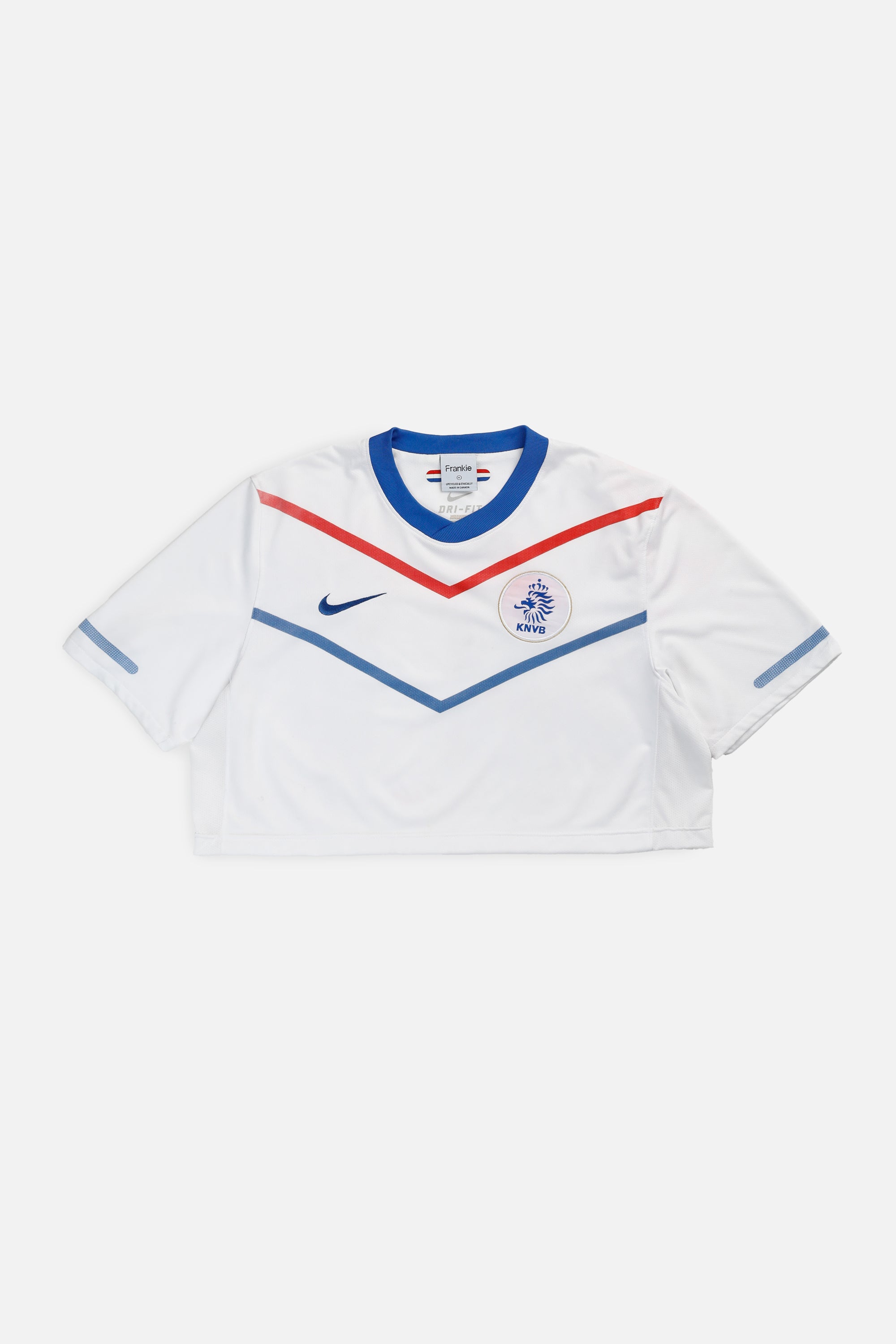 Rework Crop Netherlands Soccer Jersey - XL-JERSEYS-vendor-unknown-XL-Frankie Collective Rare Vintage Streetwear Reworks