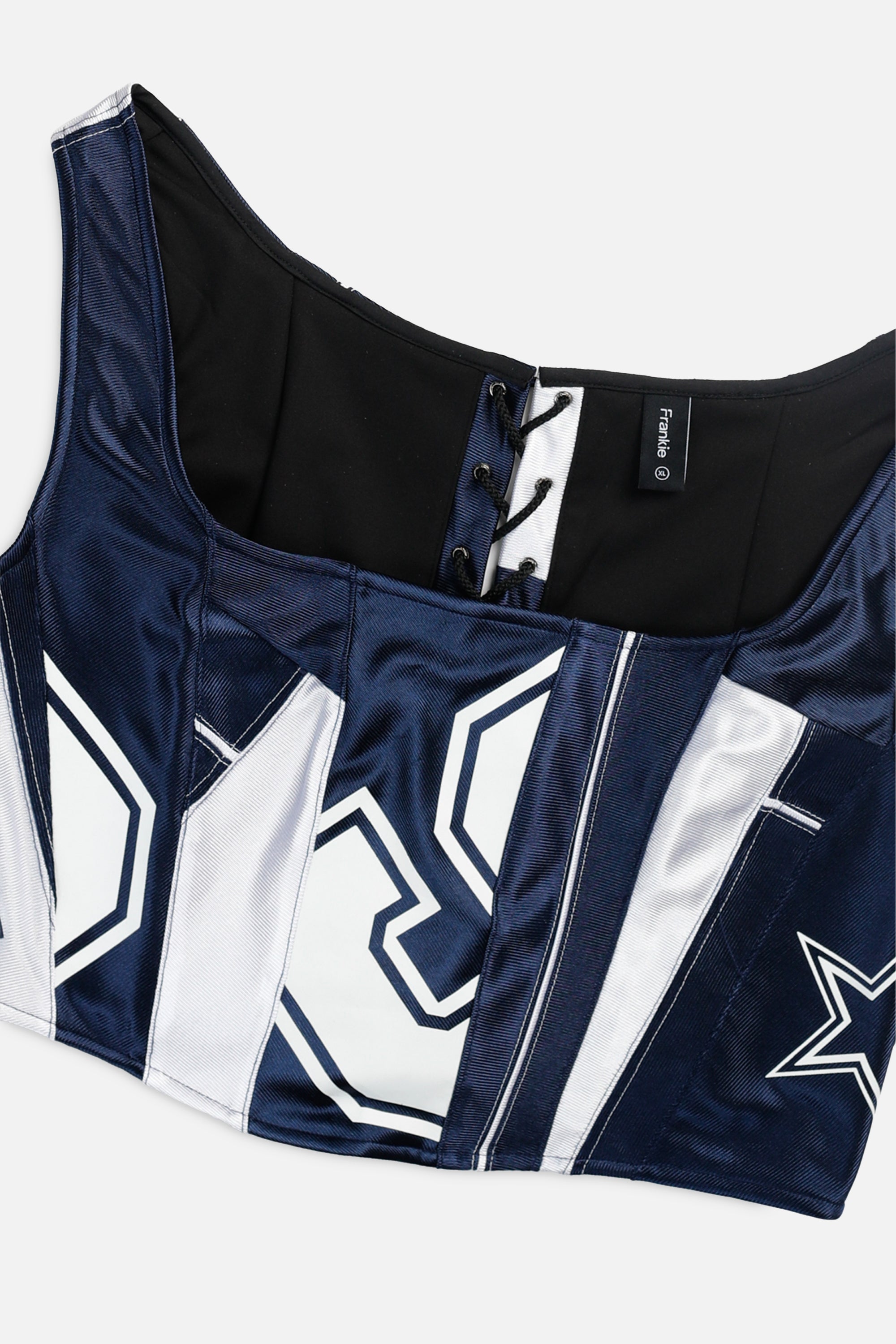 Rework Dallas Cowboys NFL Corset - XL-TOPS-NFL-XL-Frankie Collective Rare Vintage Streetwear Reworks