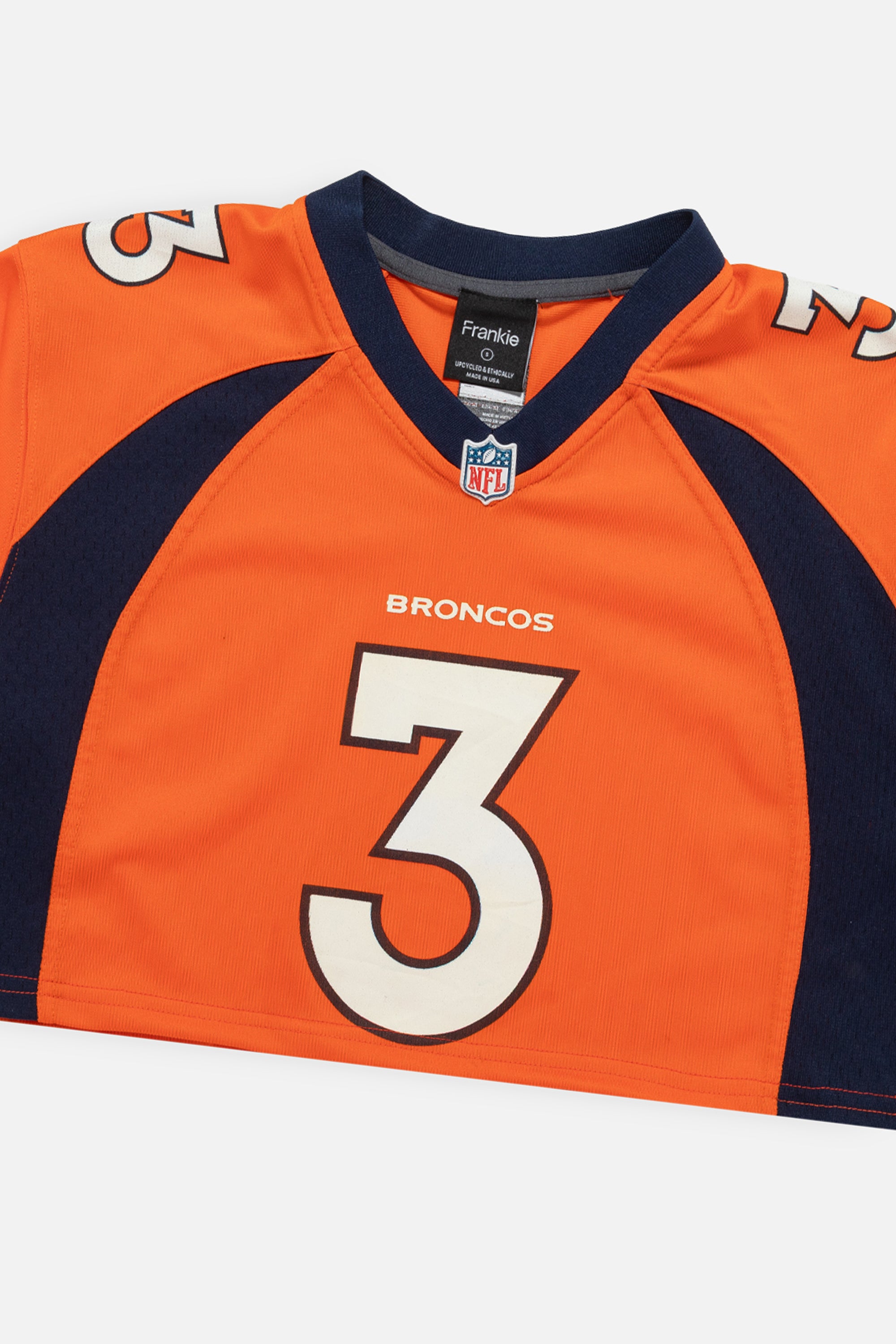 Rework Denver Broncos Crop Jersey-NFL-Frankie Collective-Rework-Vintage-Streetwear