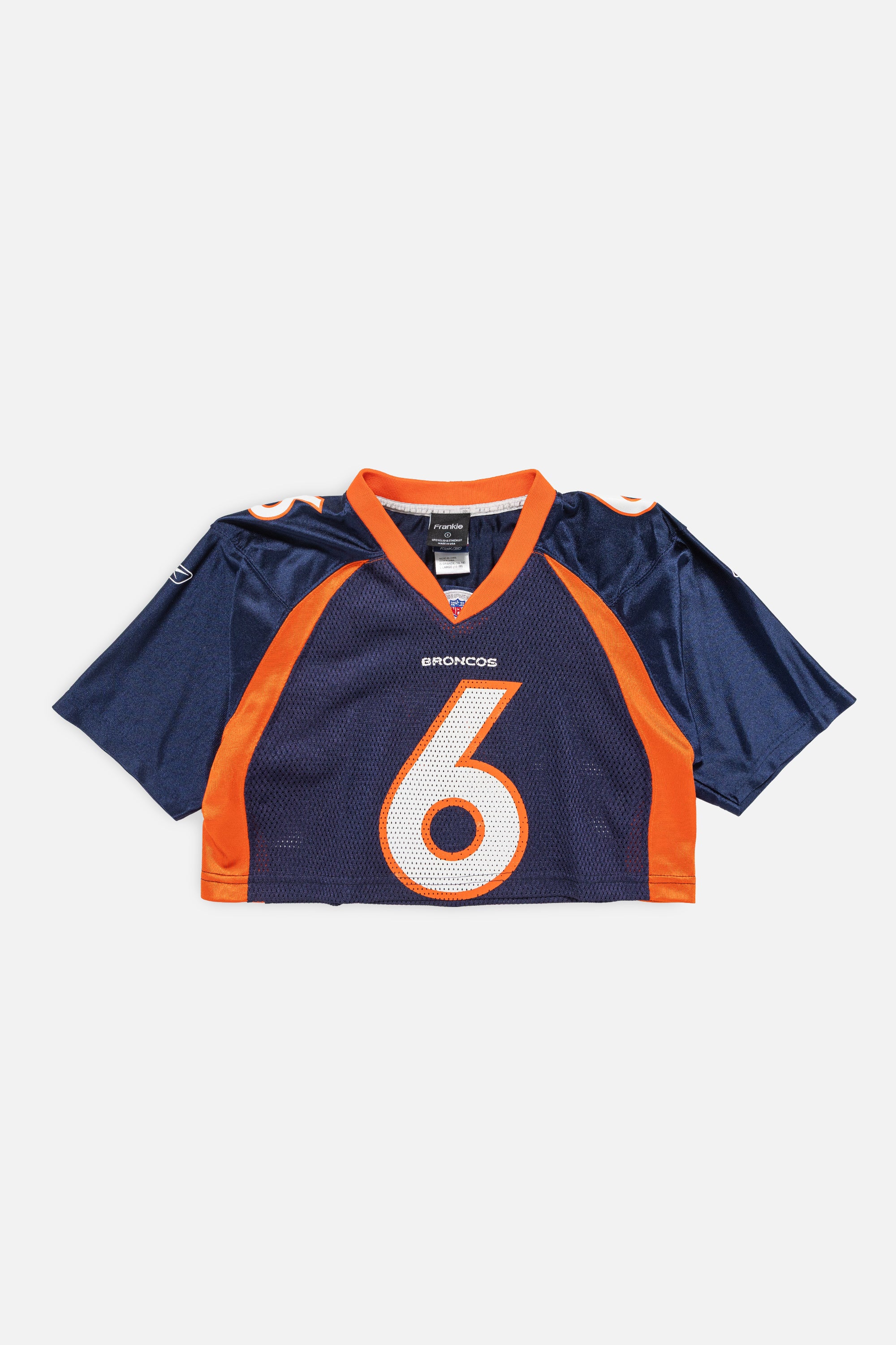 Rework Denver Broncos Crop Jersey-NFL-Frankie Collective-Rework-Vintage-Streetwear