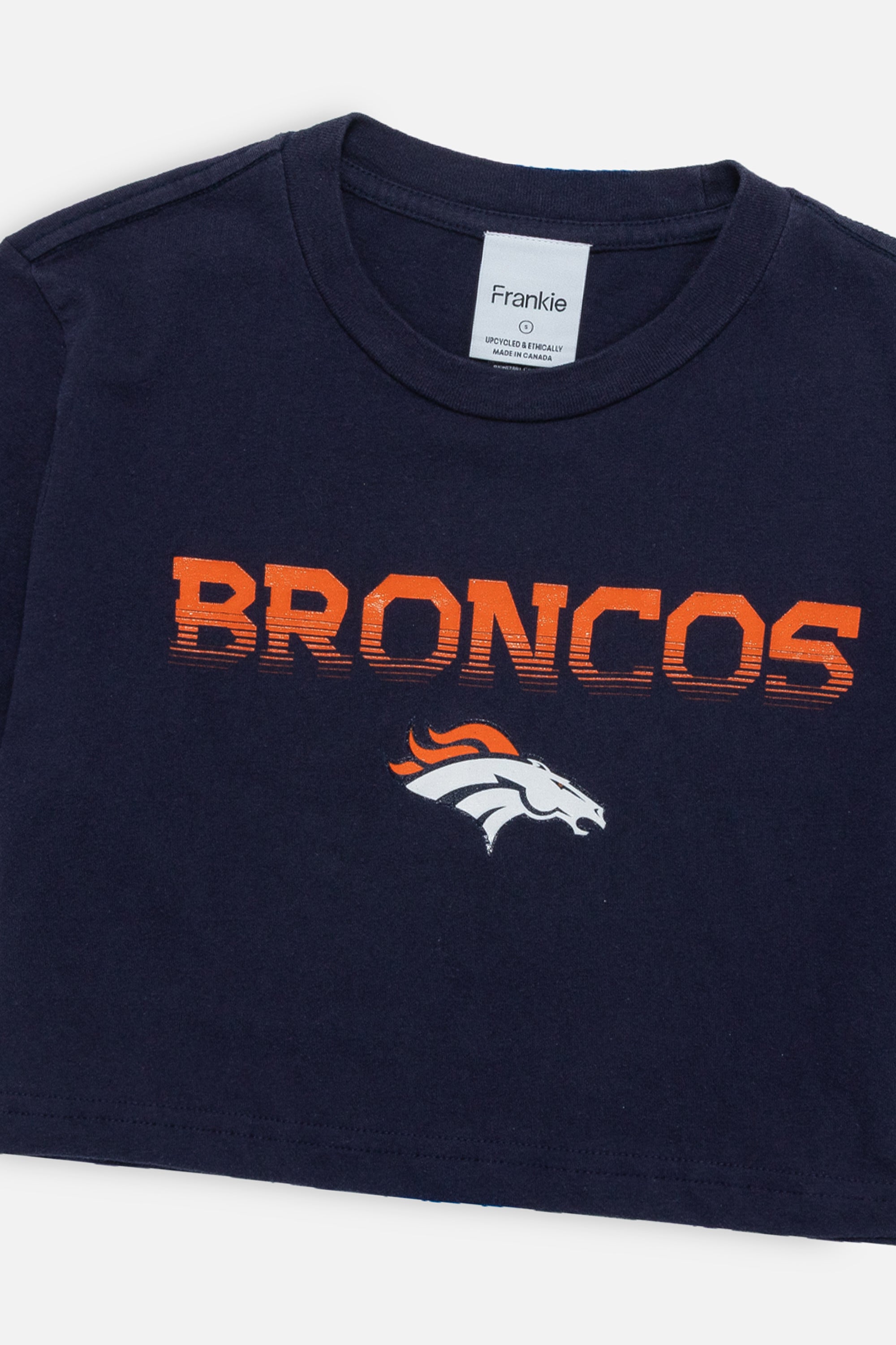 Rework Denver Broncos Crop Tee - S?-T-SHIRTS-NFL-Frankie Collective