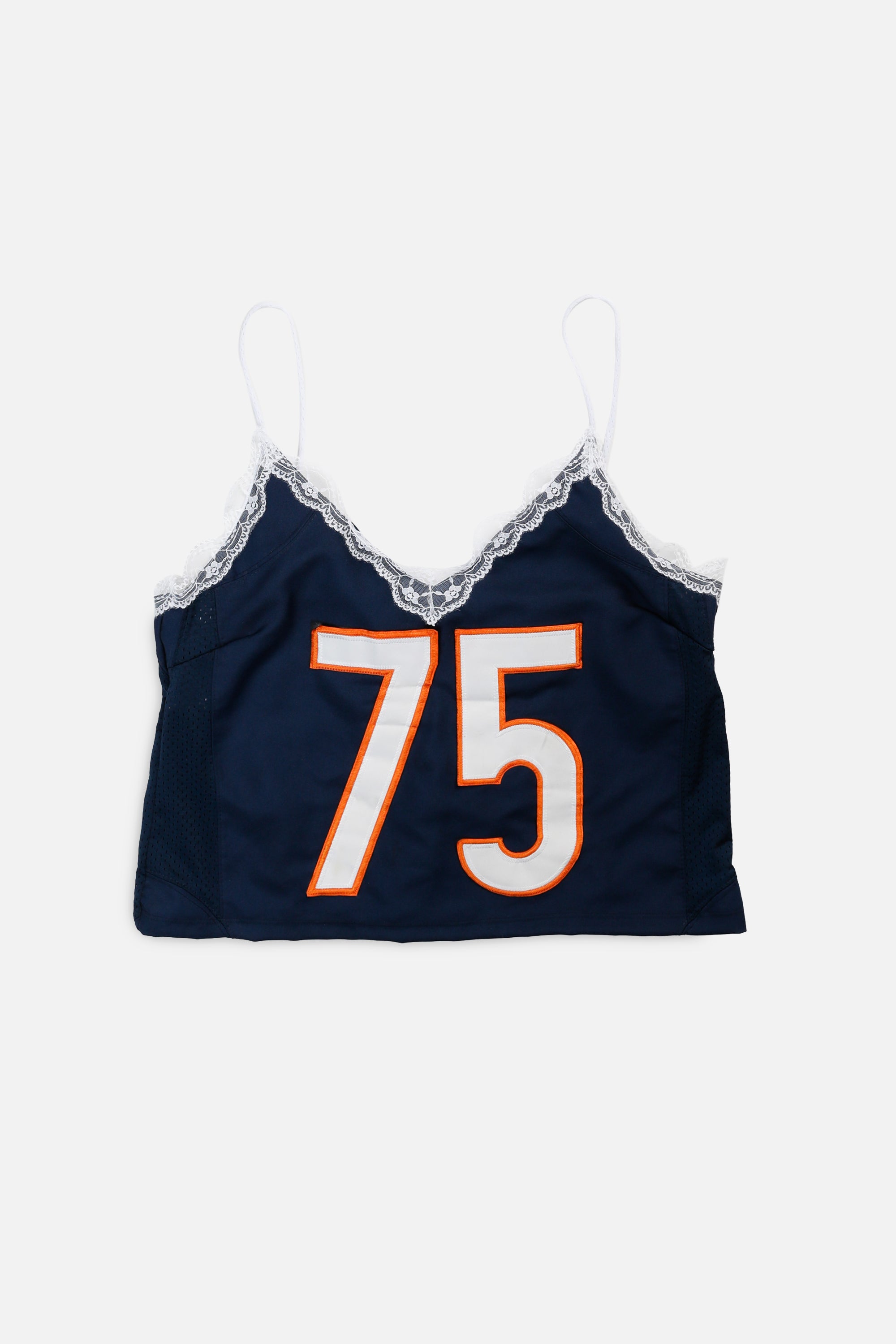 Rework Denver Broncos NFL Lace Tank - XL-TOPS-NFL-XL-Frankie Collective Rare Vintage Streetwear Reworks