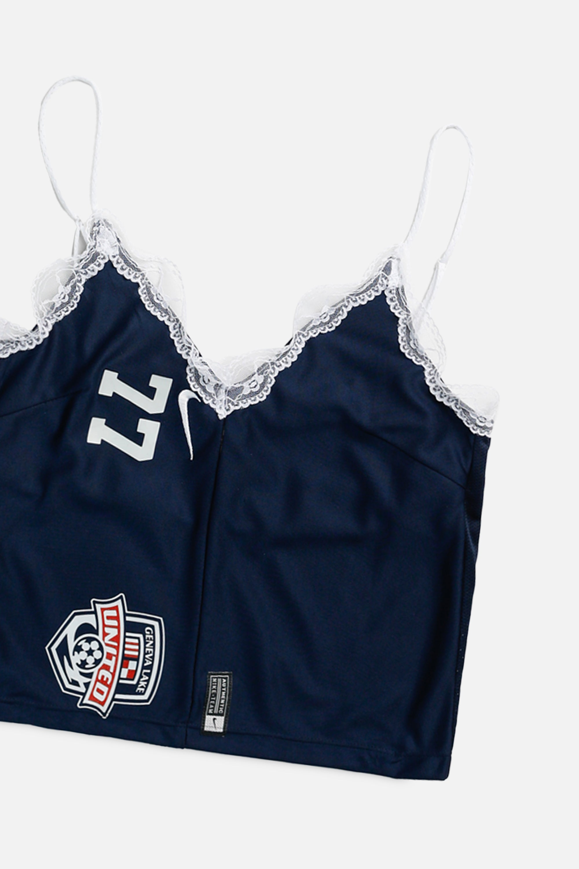 Rework Geneva Lake Soccer Lace Tank - XS-TOPS-NBA-XS-Frankie Collective Rare Vintage Streetwear Reworks