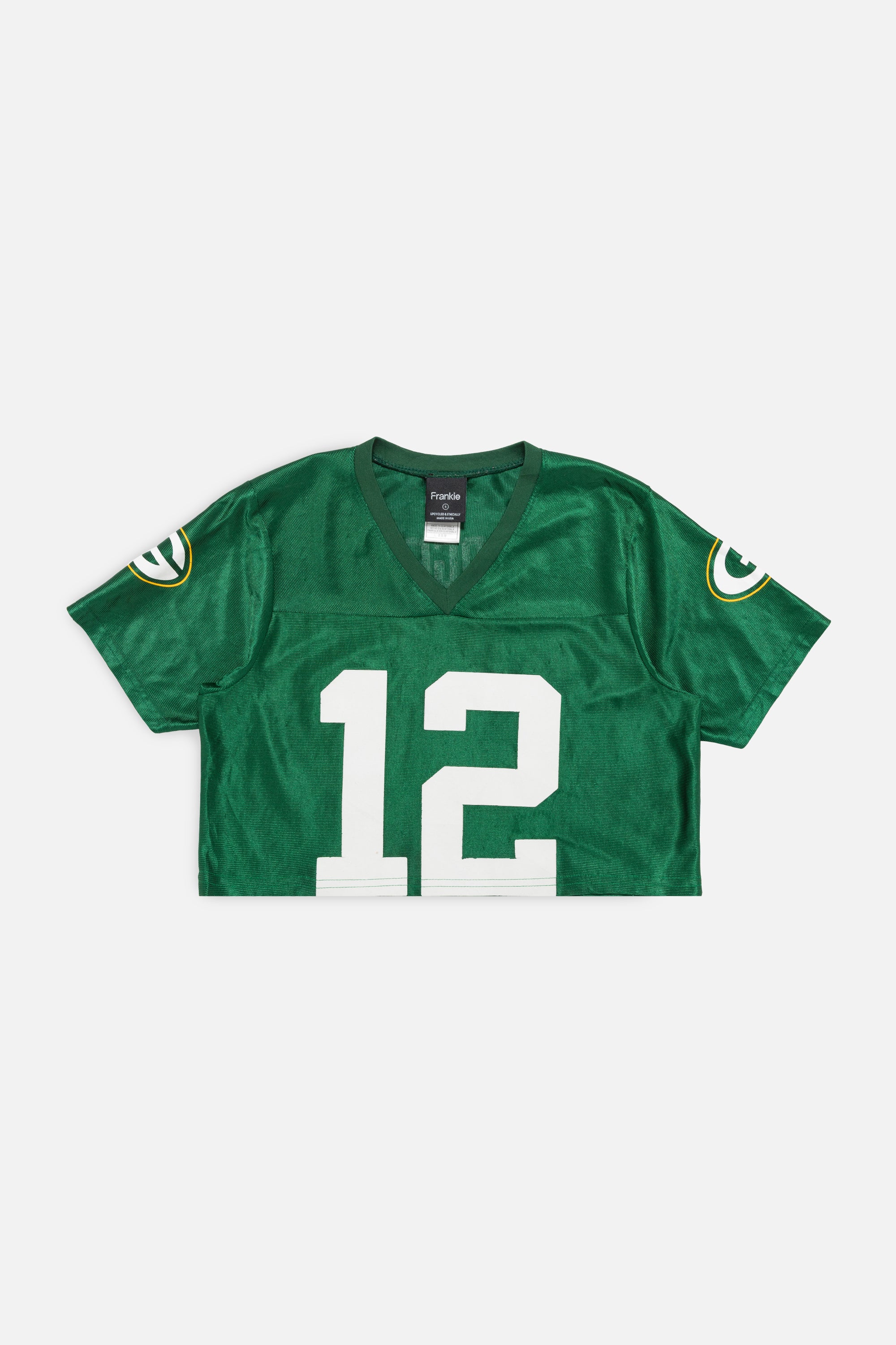 Rework Green Bay Packers Crop Jersey-NFL-Frankie Collective-Rework-Vintage-Streetwear