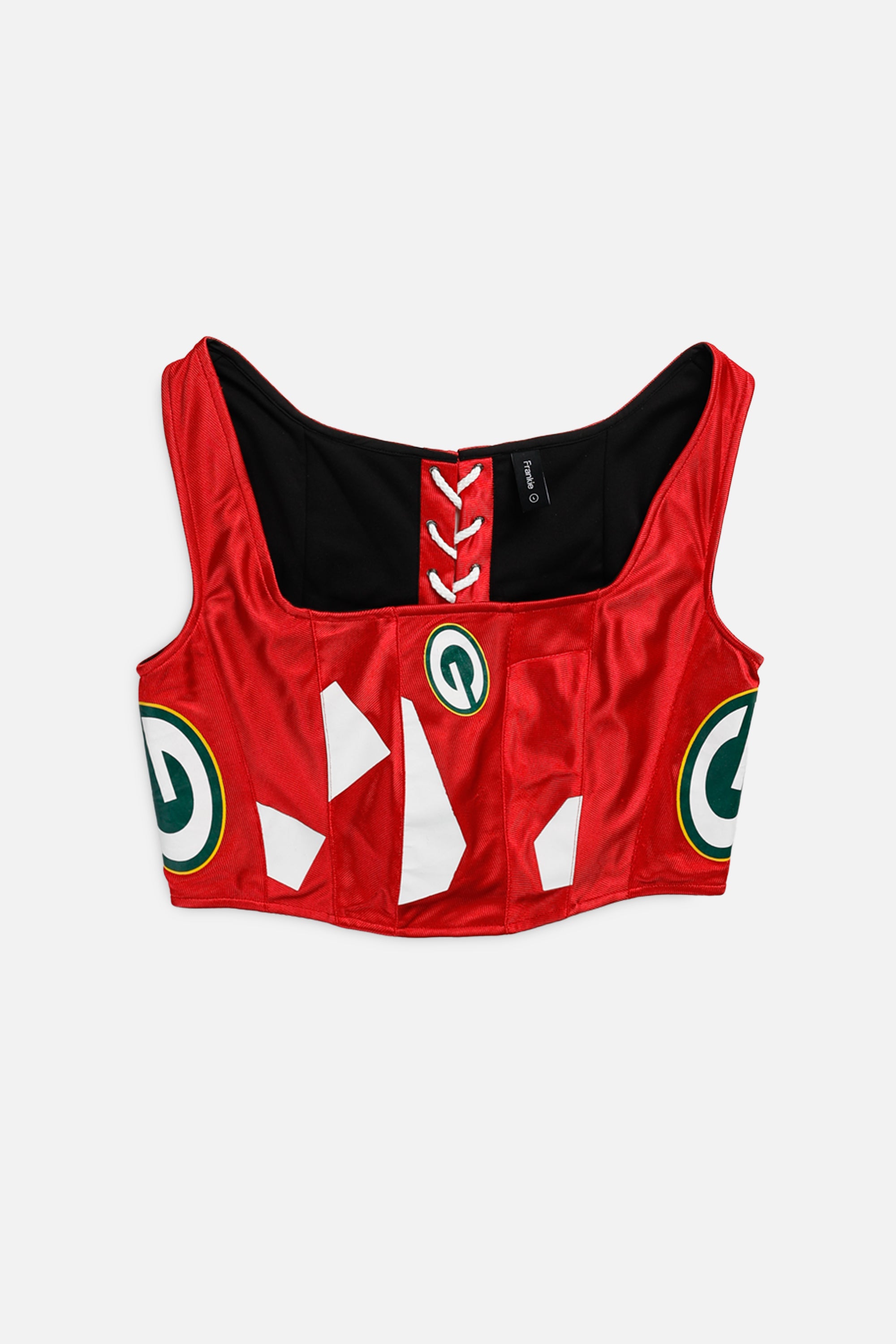 Rework Green Bay Packers NFL Corset - L-TOPS-NFL-L-Frankie Collective Rare Vintage Streetwear Reworks
