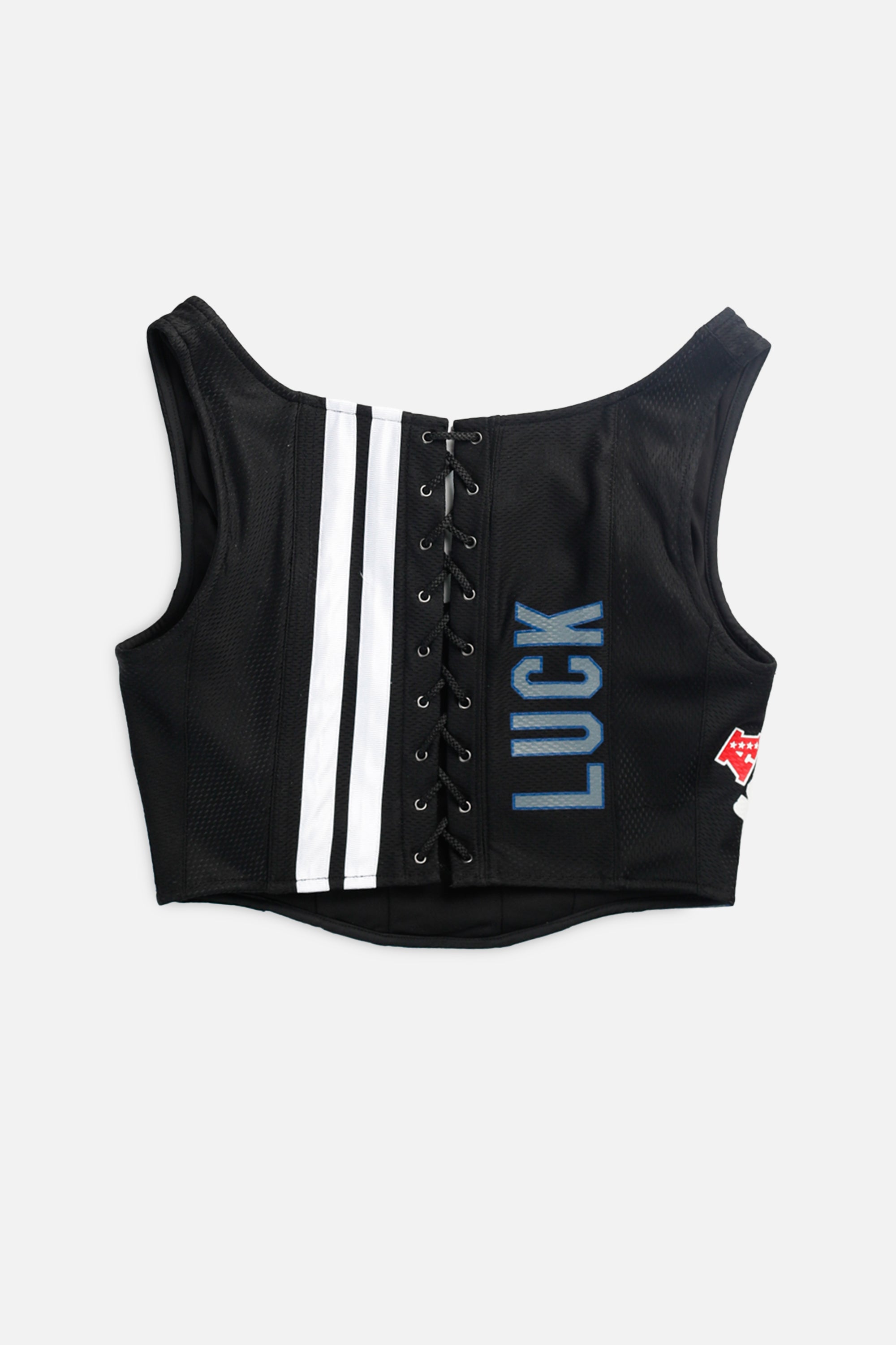 Rework Indianapolis Colts NFL Corset - M-TOPS-NFL-M-Frankie Collective Rare Vintage Streetwear Reworks