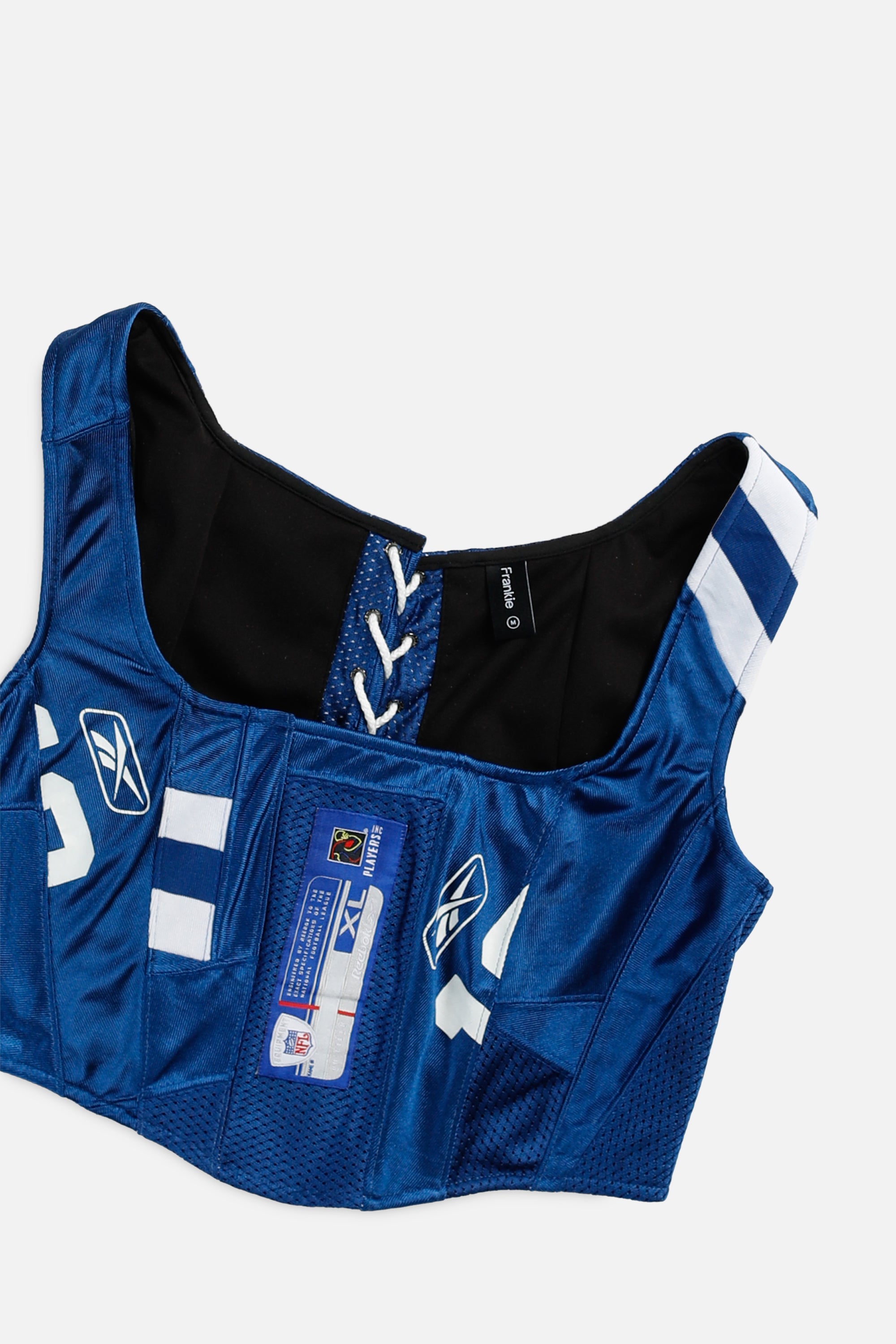 Rework Indianapolis Colts NFL Corset - M-TOPS-NFL-M-Frankie Collective Rare Vintage Streetwear Reworks