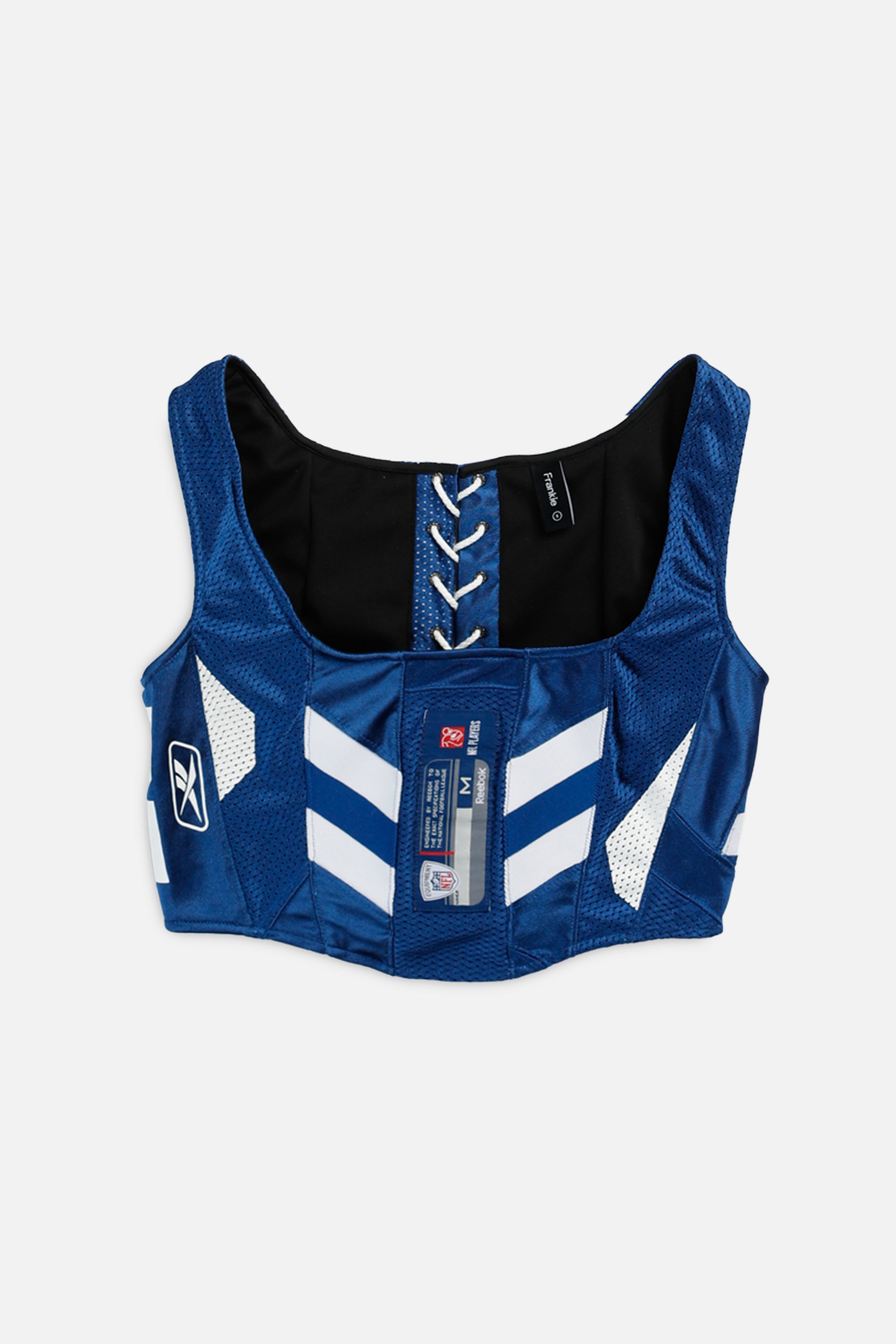 Rework Indianapolis Colts NFL Corset - S-TOPS-NFL-S-Frankie Collective Rare Vintage Streetwear Reworks