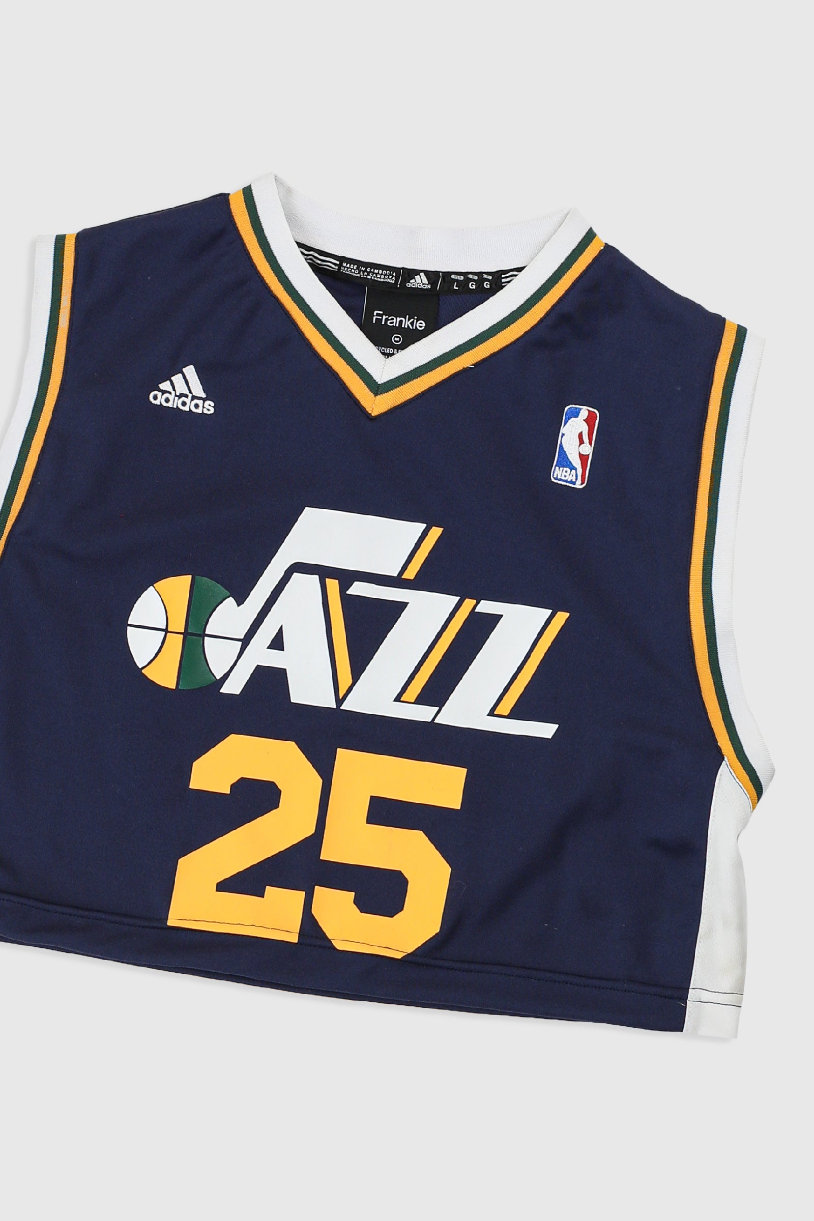 Rework Jazz Crop Jersey - M-JERSEYS-NBA-Frankie Collective Rare Vintage Streetwear Reworks