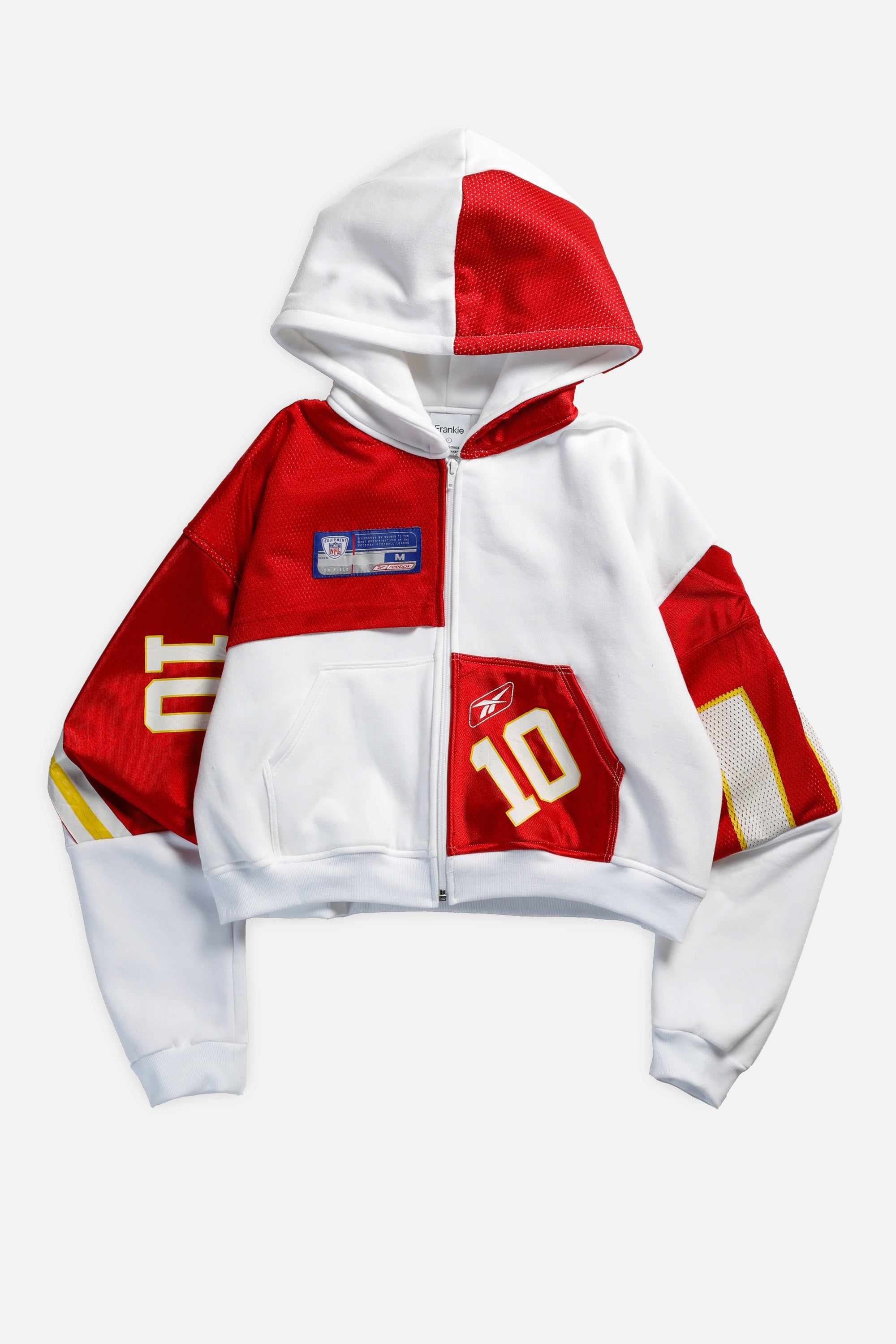 Rework Kansas City Cheifs Crop Zip Hoodie - L-SWEATERS-NFL-Frankie Collective