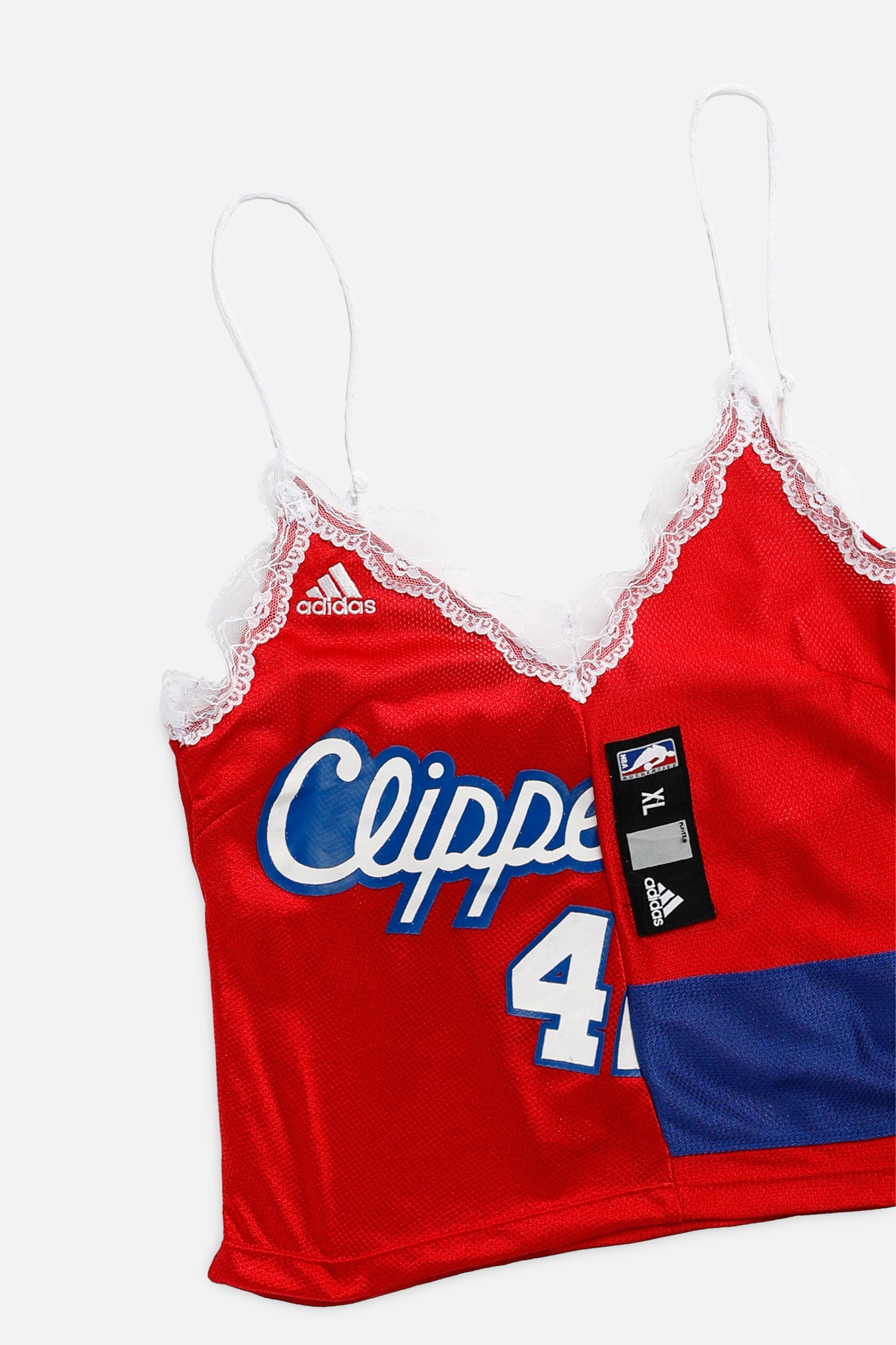 Rework LA Clippers NBA Lace Tank - S-TOPS-NBA-S-Frankie Collective Rare Vintage Streetwear Reworks