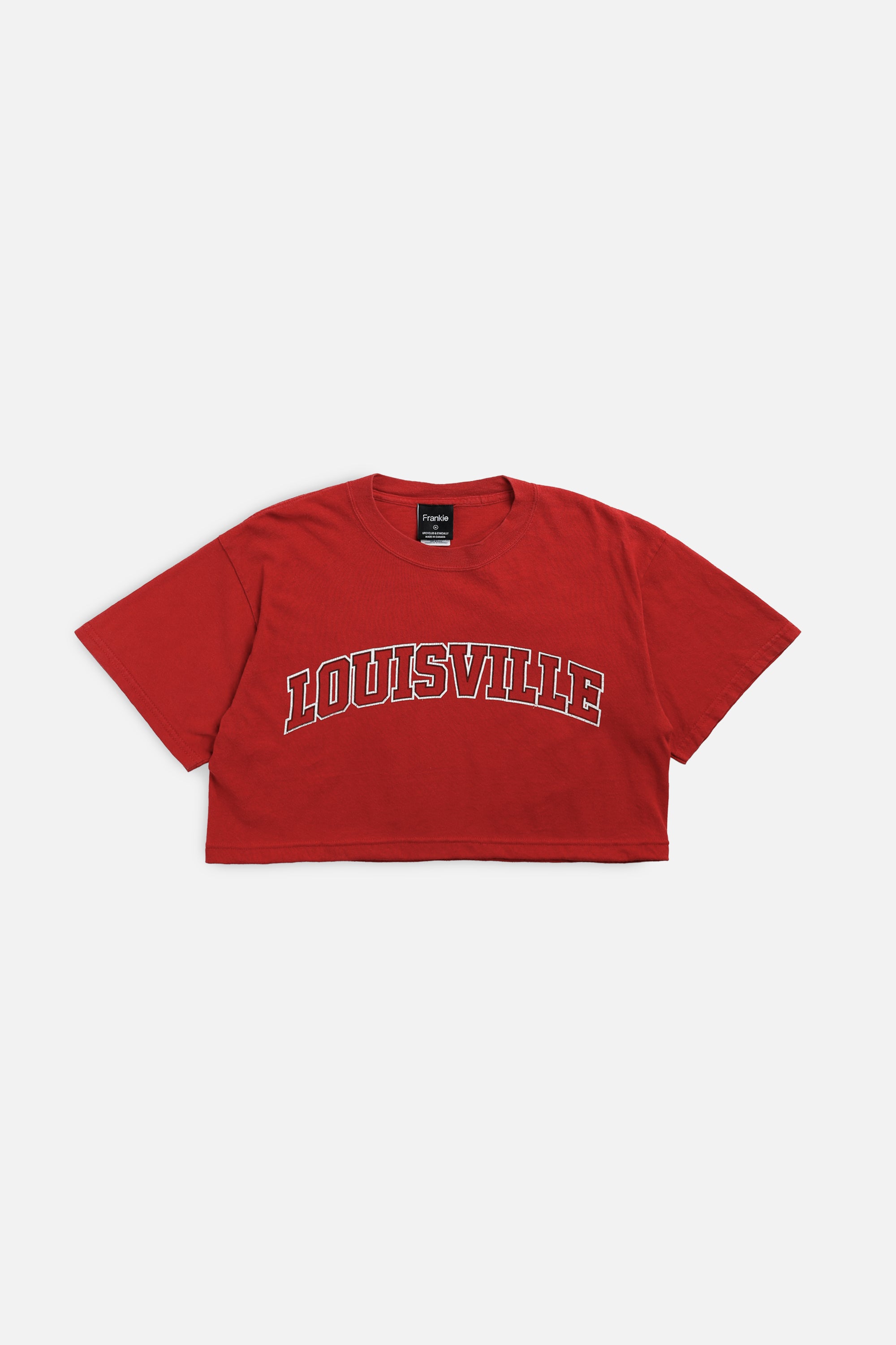 Rework Louisville Crop Tee - M-TOPS-vendor-unknown-M-Frankie Collective Rare Vintage Streetwear Reworks