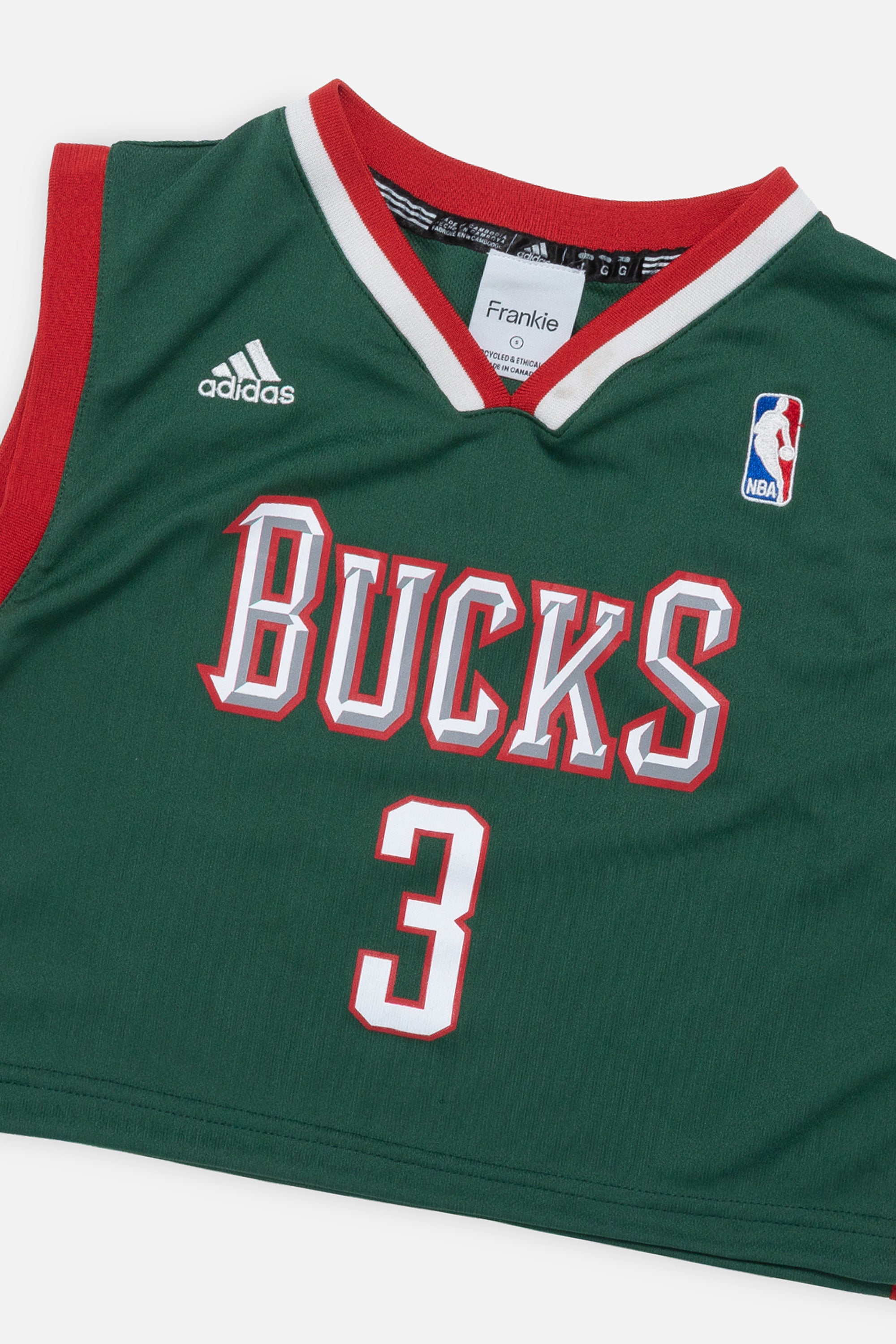 Rework Milwaukee Bucks Crop Jersey - S-JERSEYS-NBA-Frankie Collective