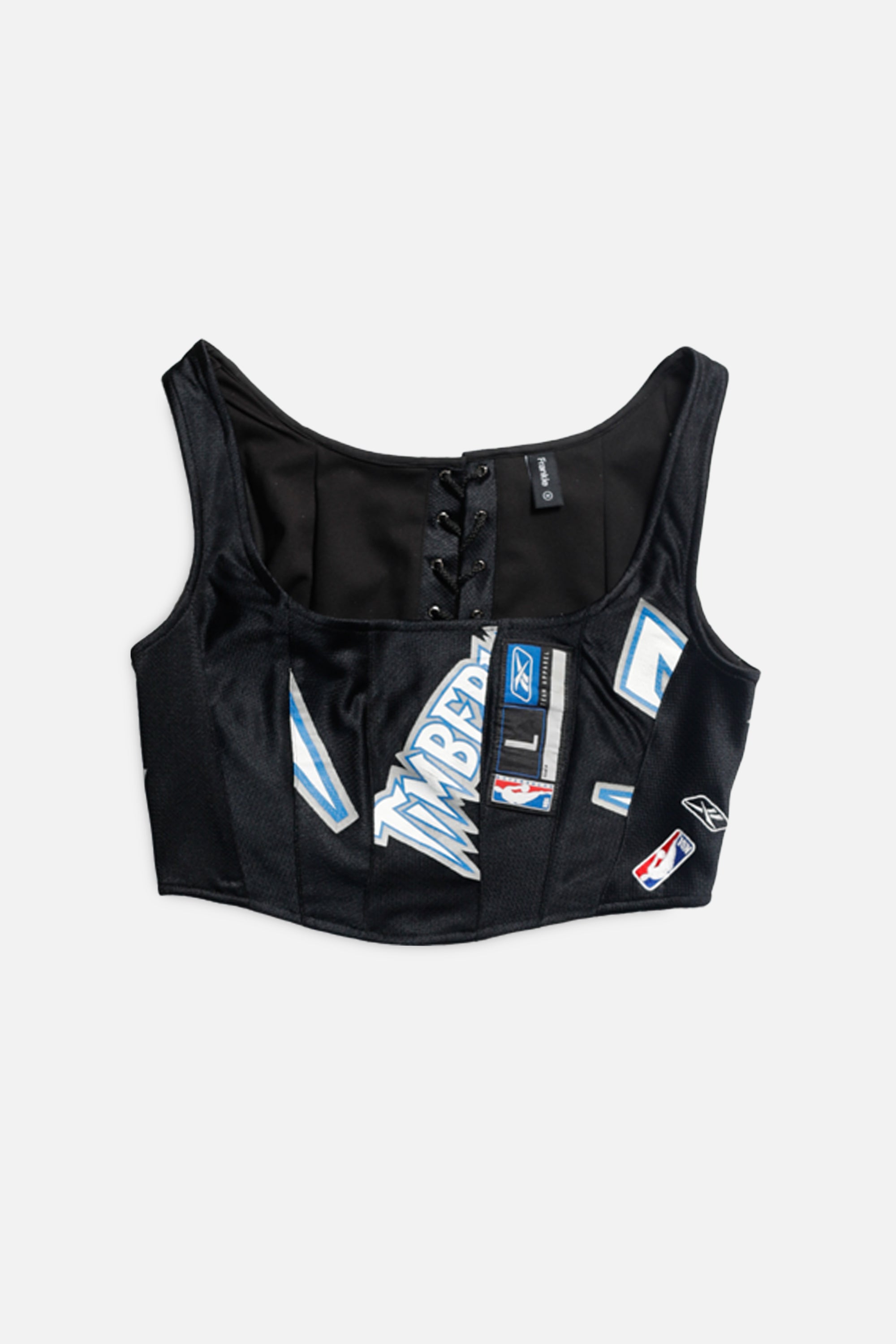 Rework Minnesota Timberwolves NBA Corset - M-TOPS-NBA-M-Frankie Collective Rare Vintage Streetwear Reworks
