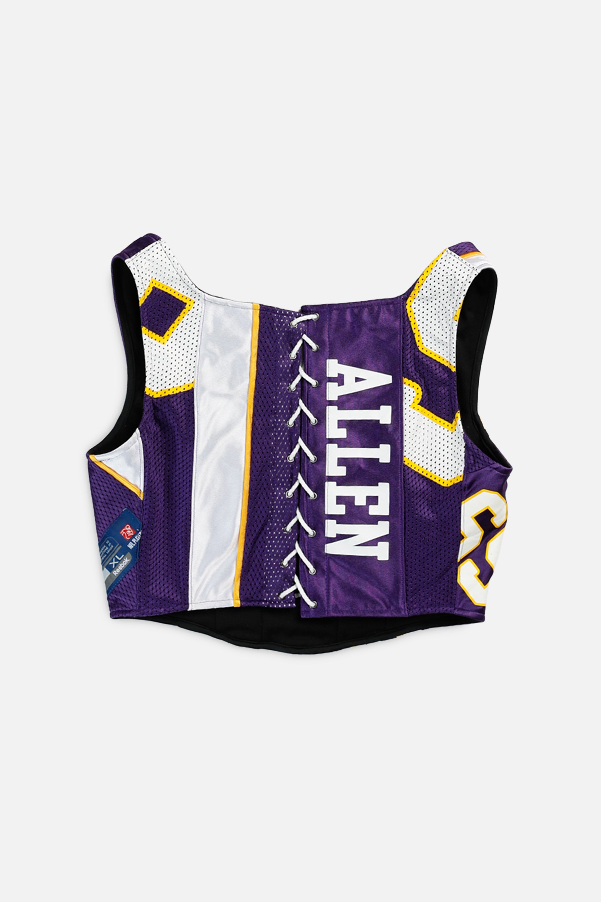 Rework Minnesota Vikings NFL Corset - L-TOPS-NFL-L-Frankie Collective Rare Vintage Streetwear Reworks