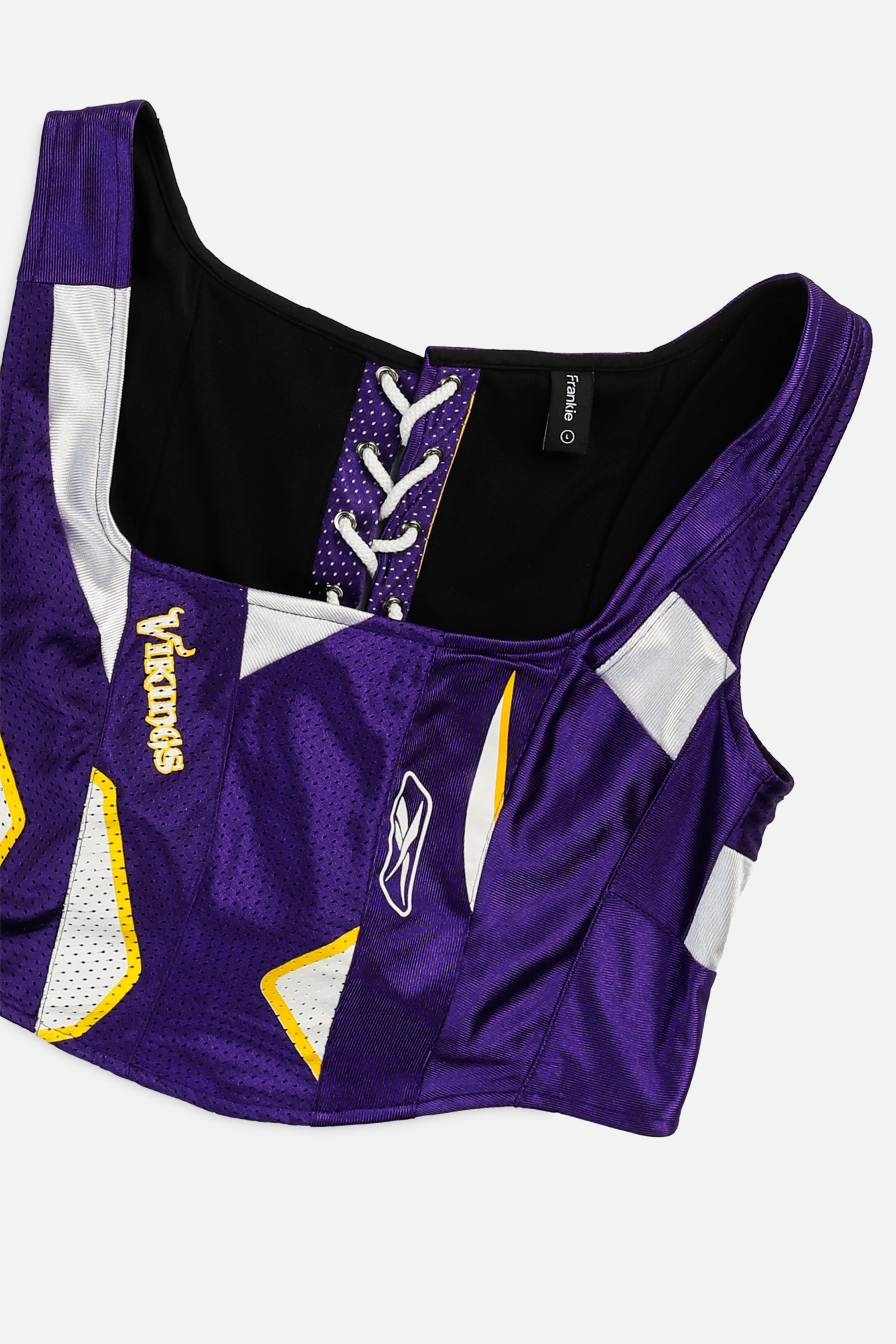 Rework Minnesota Vikings NFL Corset - L-TOPS-NFL-L-Frankie Collective Rare Vintage Streetwear Reworks