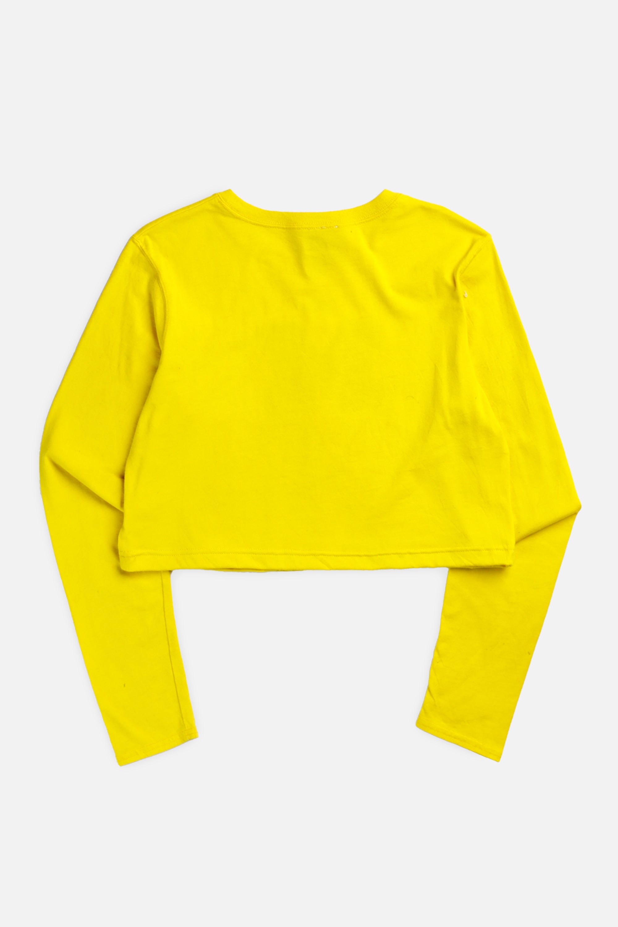 Rework NCAA Crop Long Sleeve Tee - S-TOPS-NCAA-S-Frankie Collective Rare Vintage Streetwear Reworks